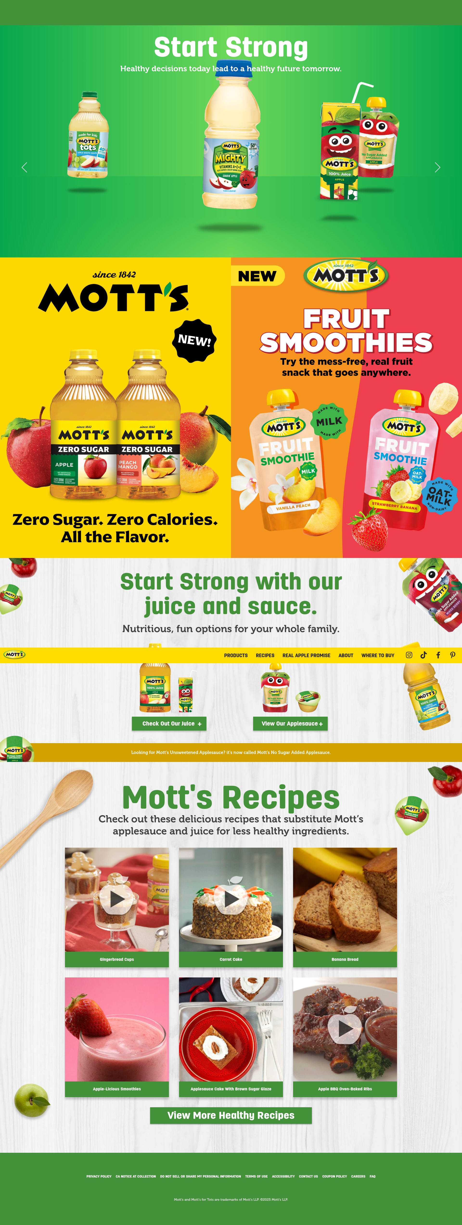 Screenshot of motts.com