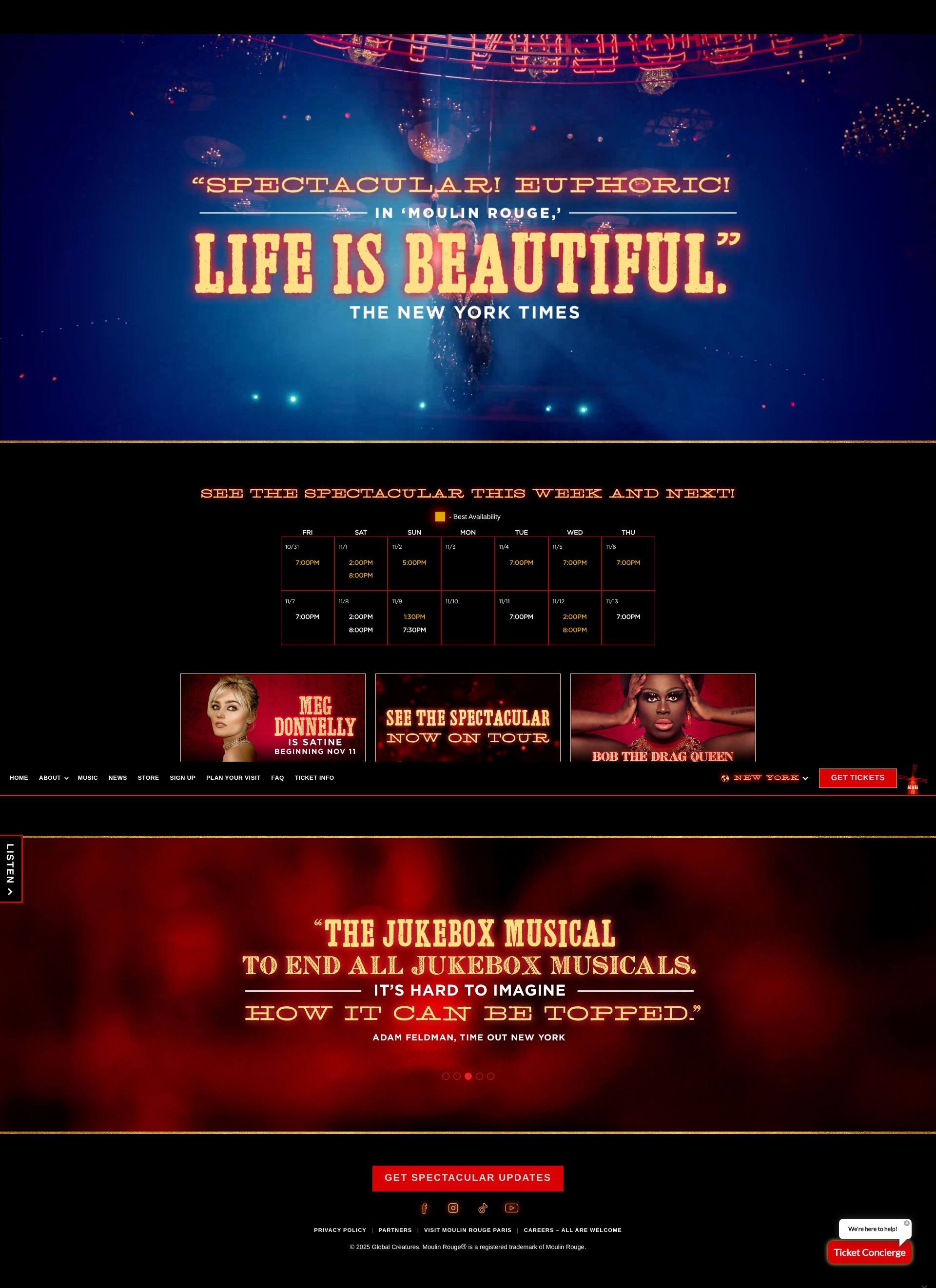 Screenshot of moulinrougemusical.com