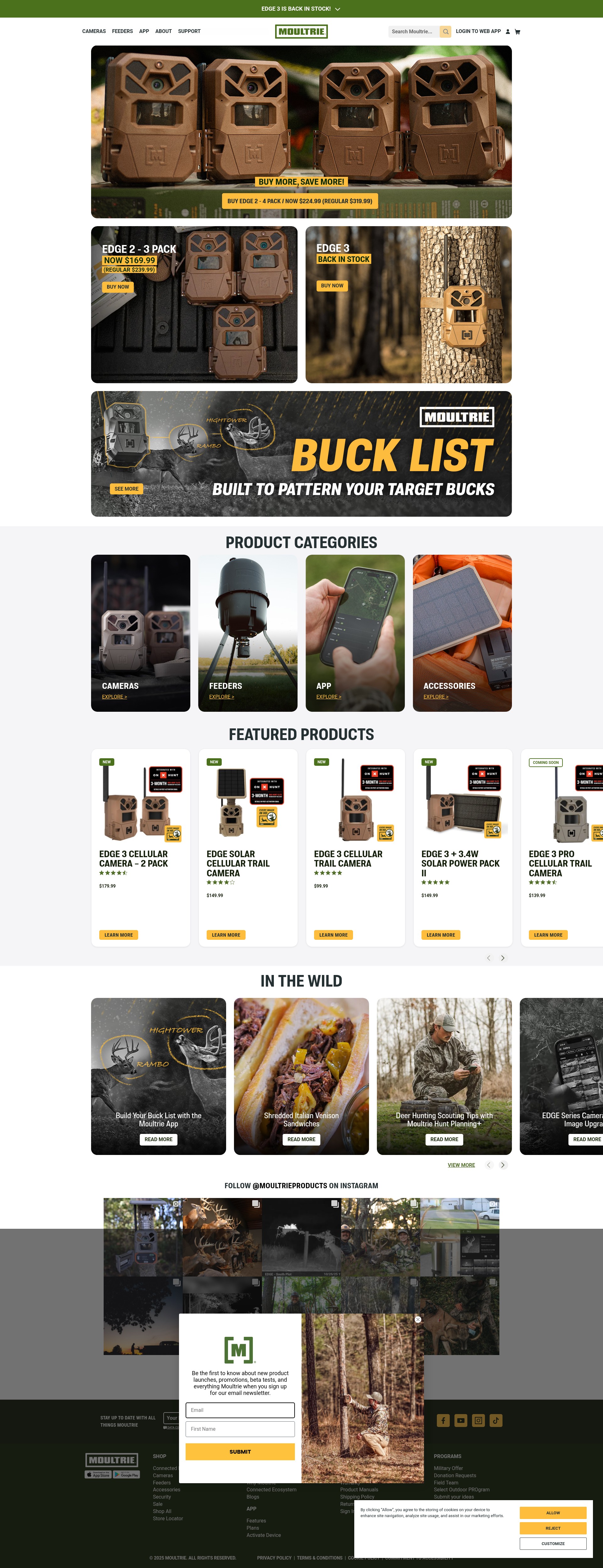 Screenshot of moultrie.com