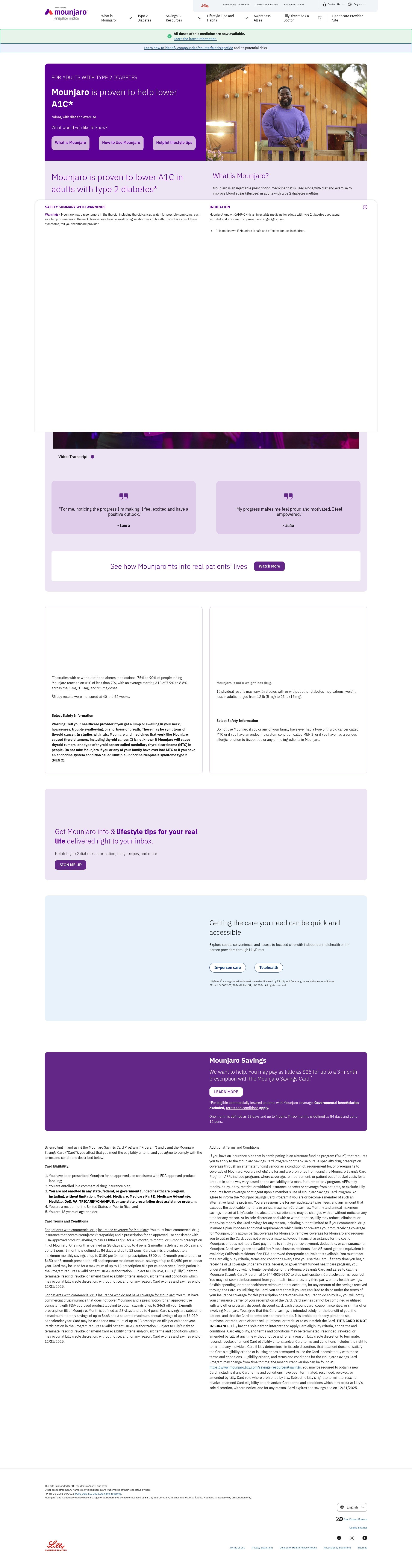 Screenshot of mounjaro.com