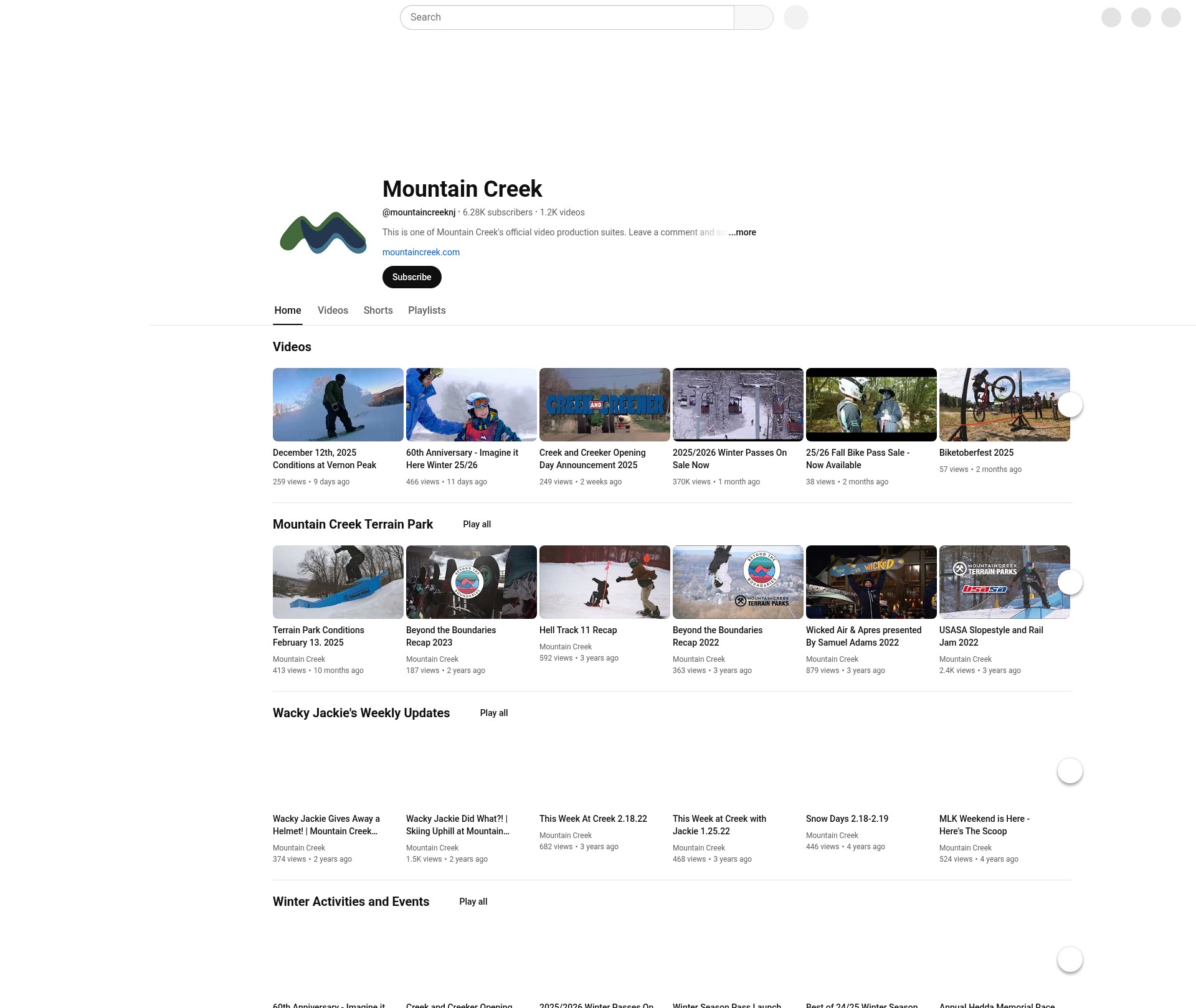 Screenshot of mountaincreek.com