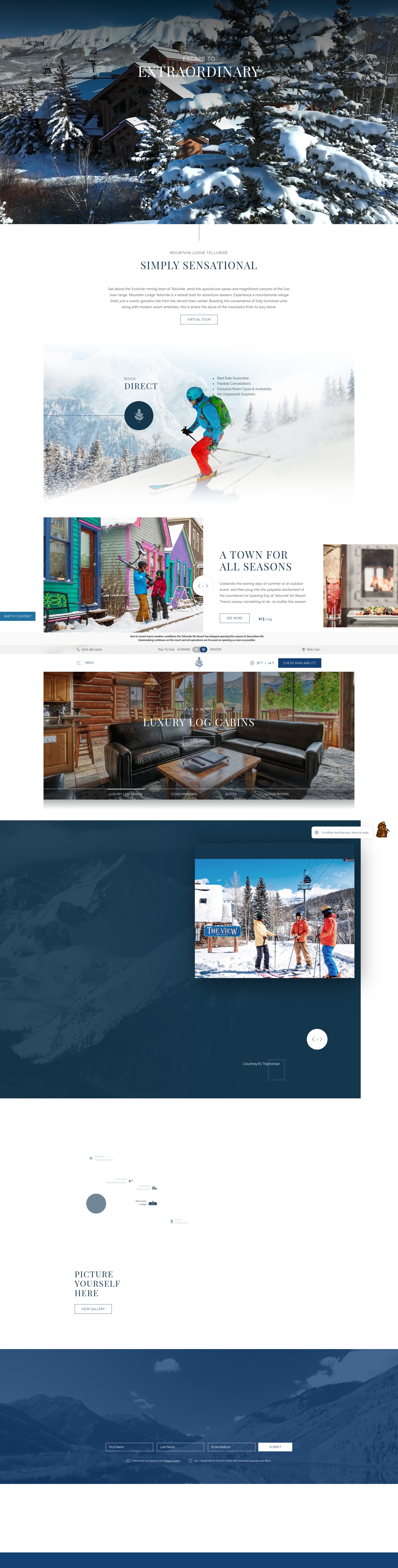 Screenshot of mountainlodgetelluride.com