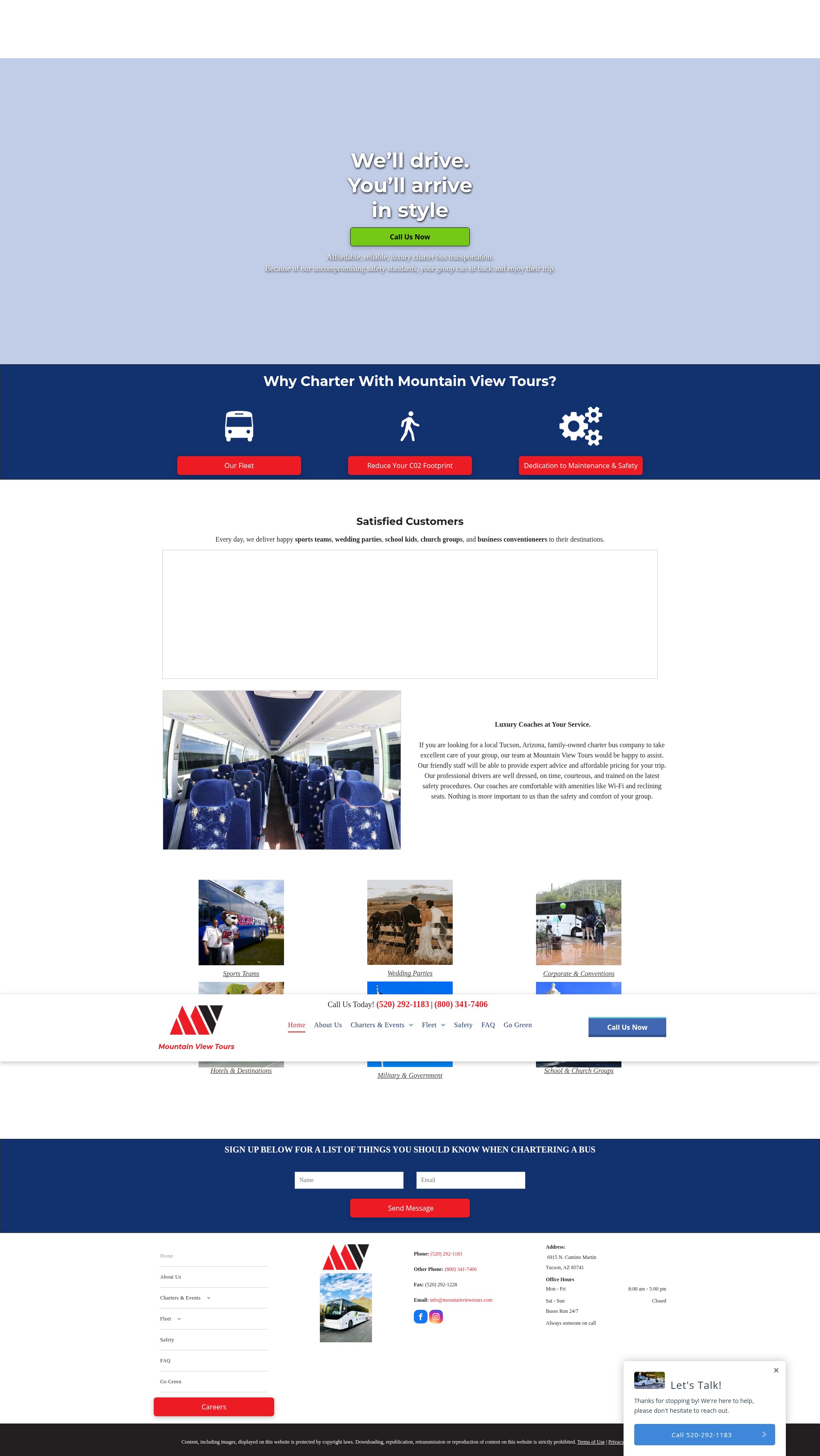 Screenshot of mountainviewtours.com