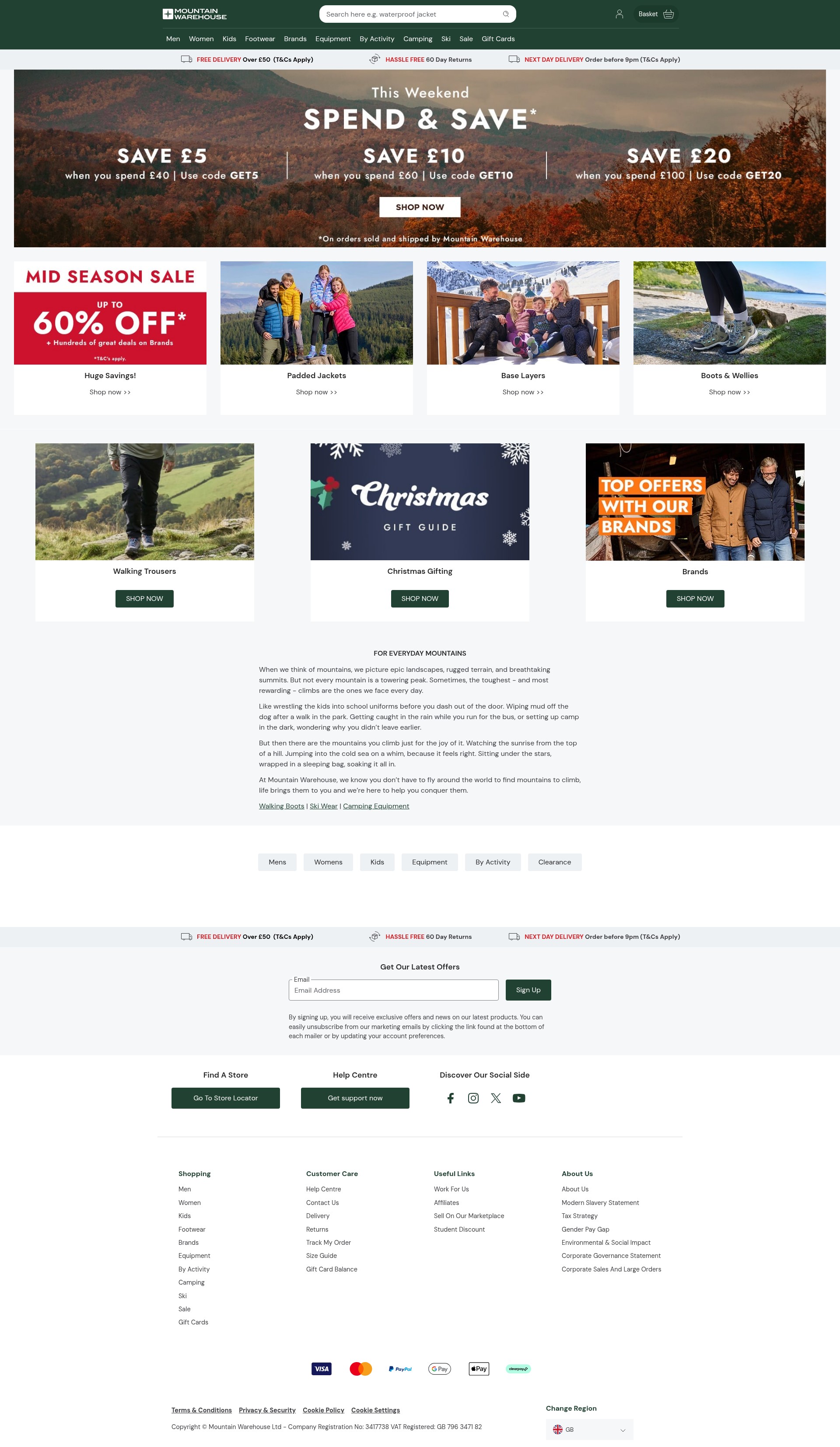 Screenshot of mountainwarehouse.com