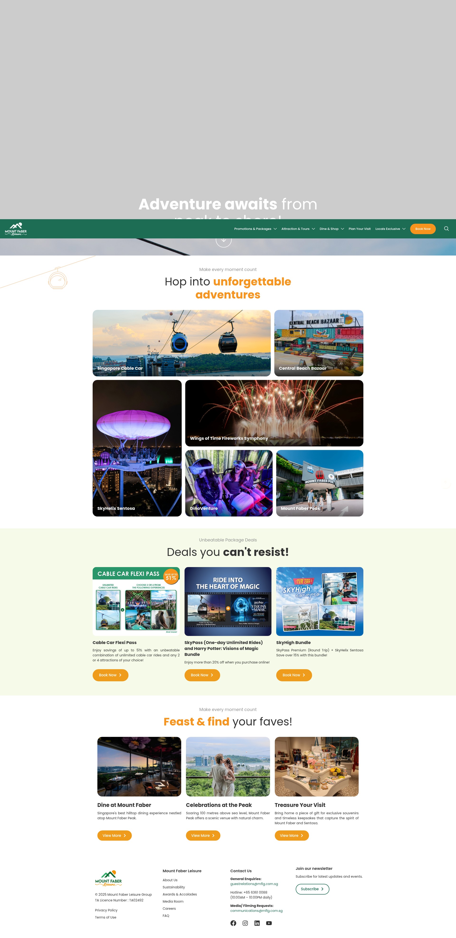 Screenshot of mountfaberleisure.com