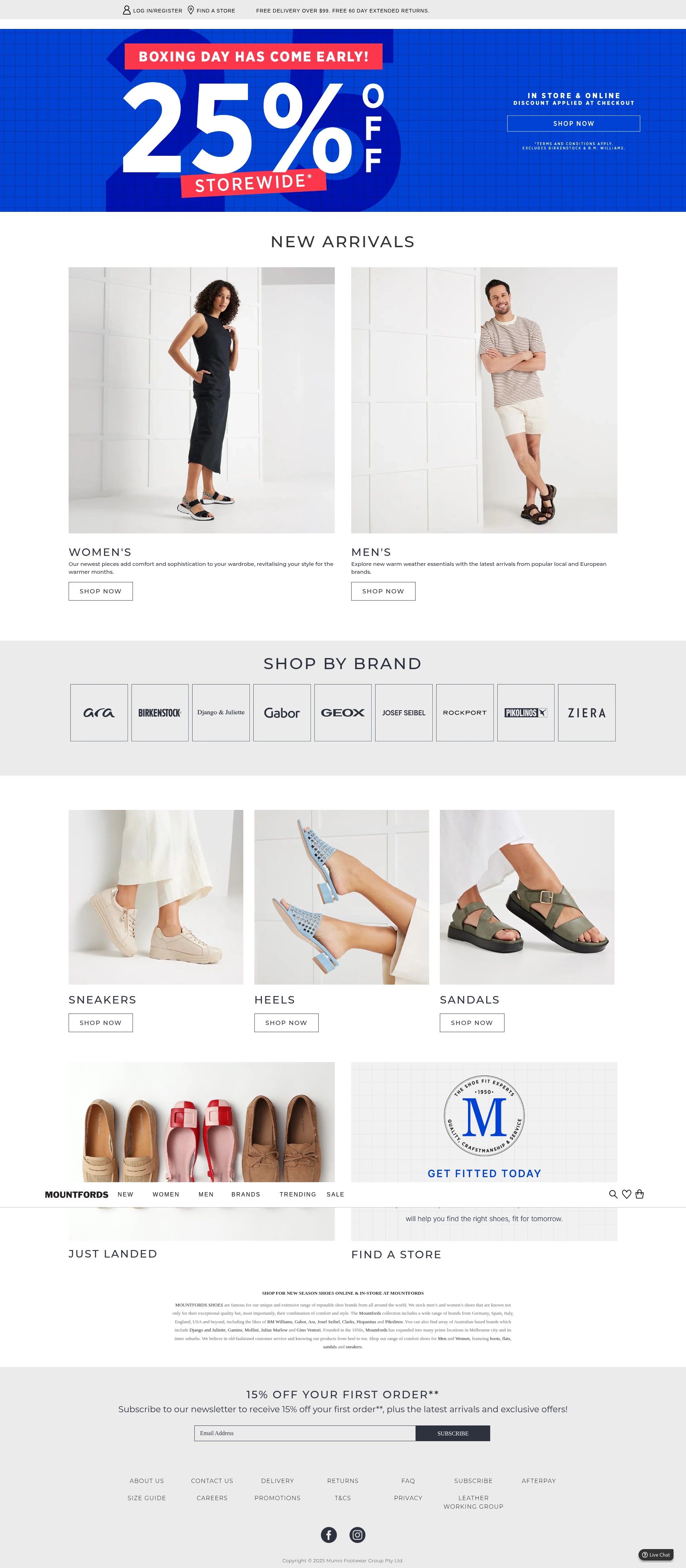 Screenshot of mountfords.com.au