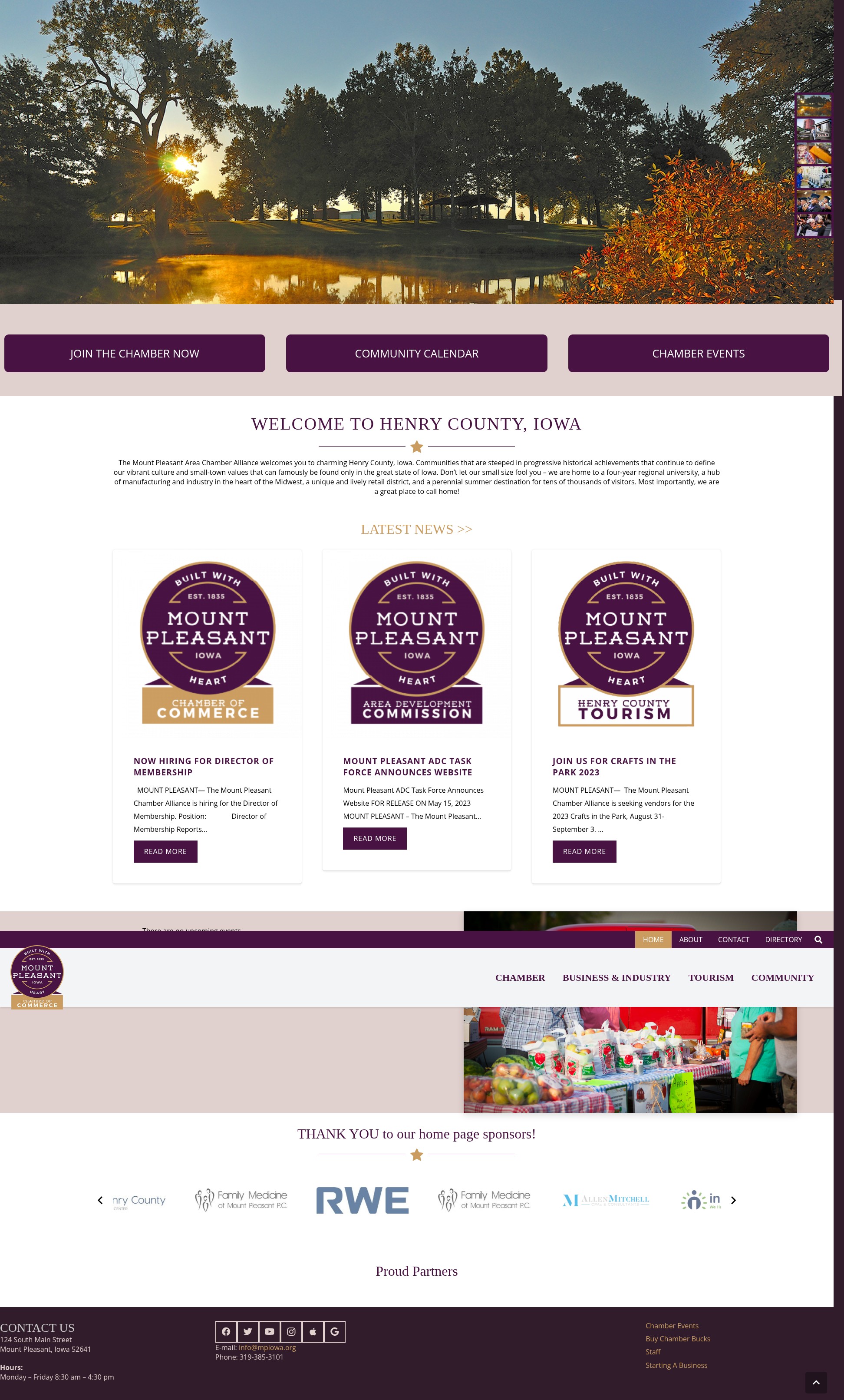 Screenshot of mountpleasantiowa.org