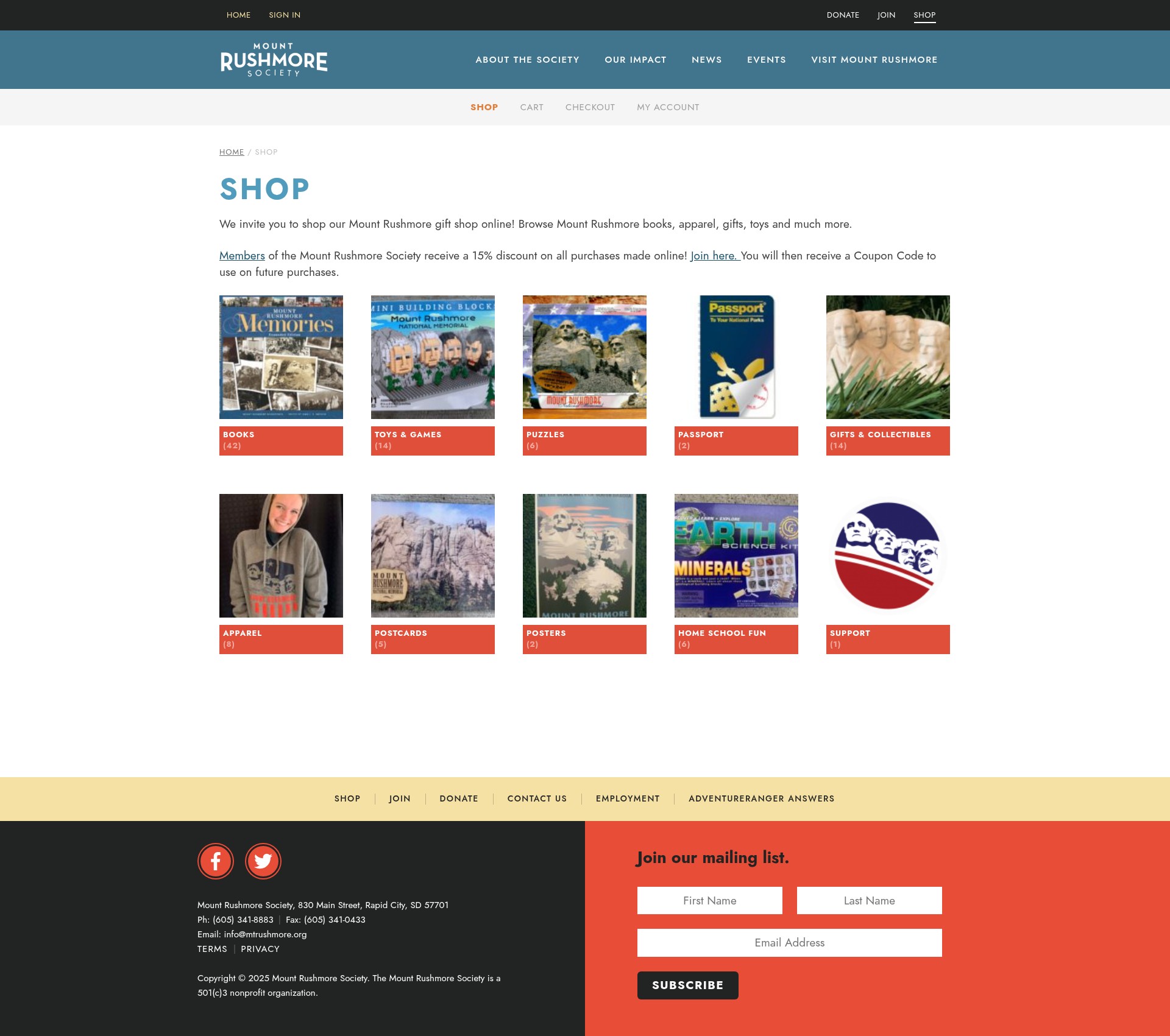 Screenshot of mountrushmoresociety.com