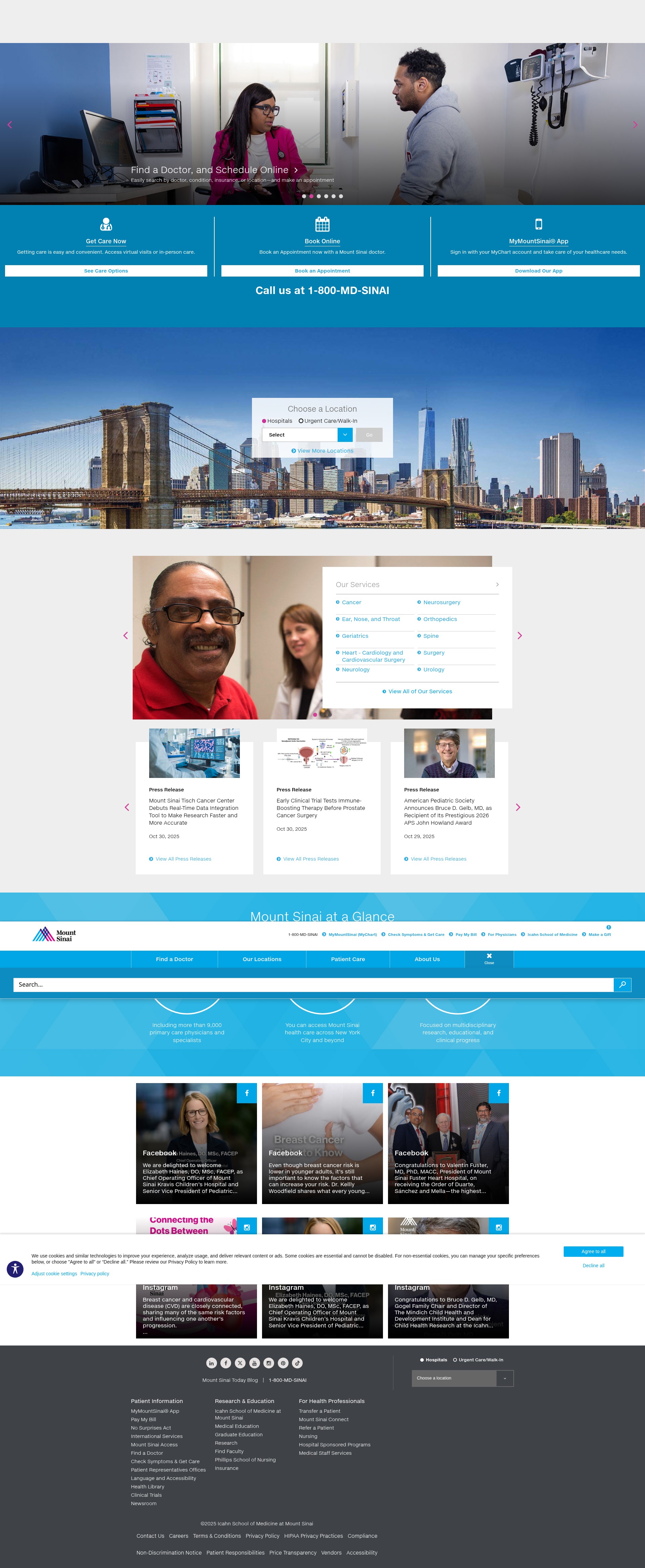 Screenshot of mountsinai.org