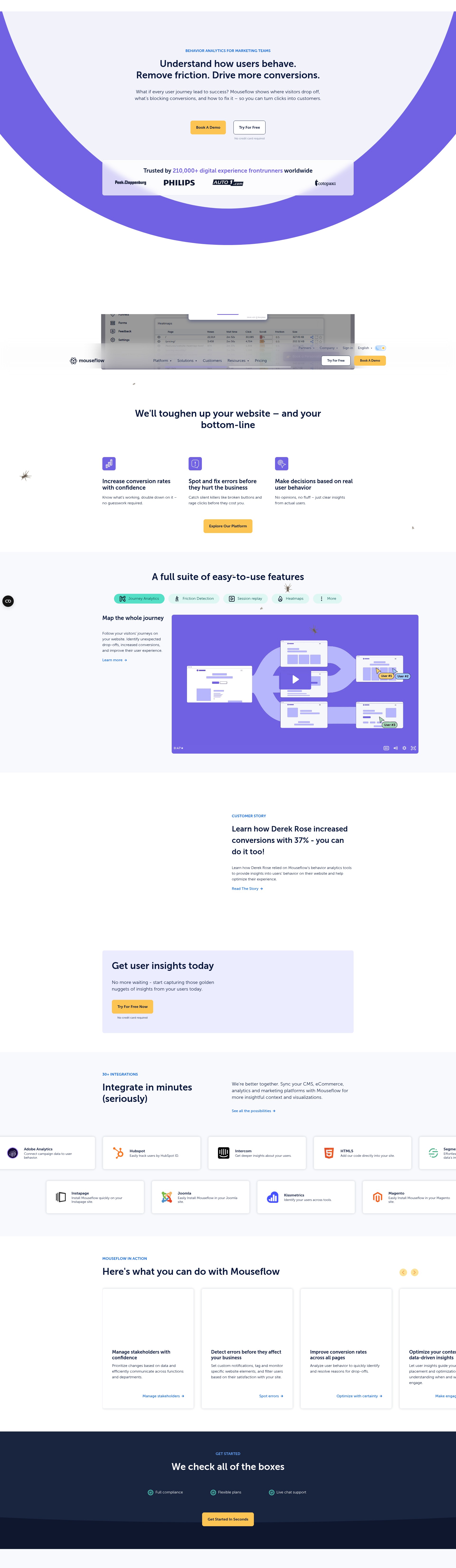 Screenshot of mouseflow.com