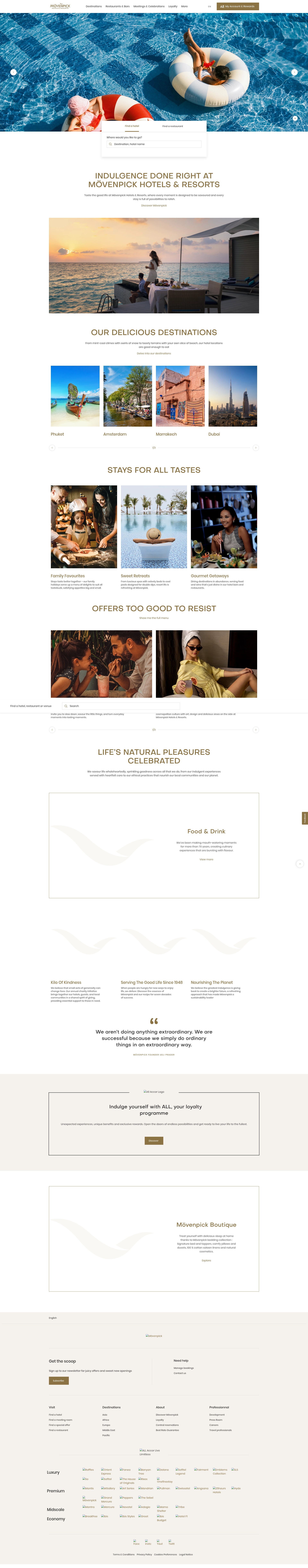 Screenshot of movenpick.com