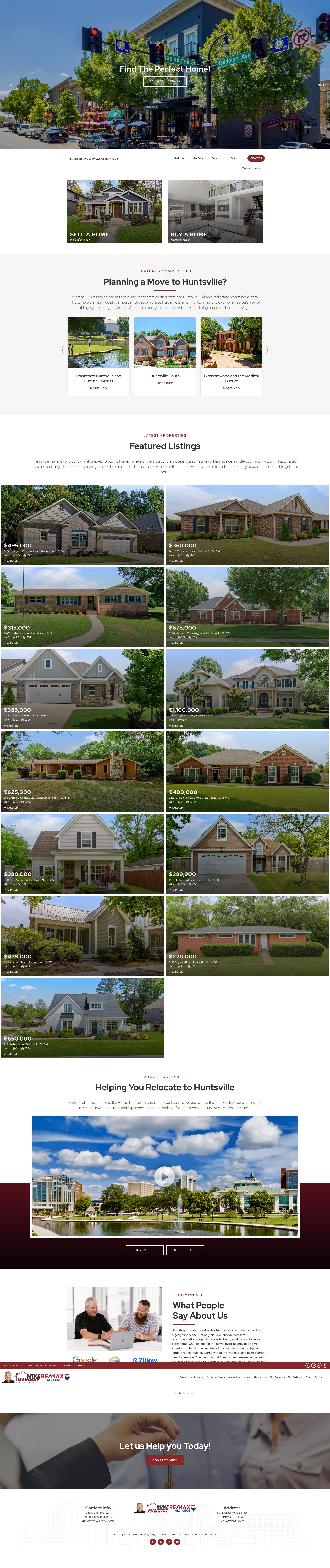 Screenshot of movetohuntsville.com