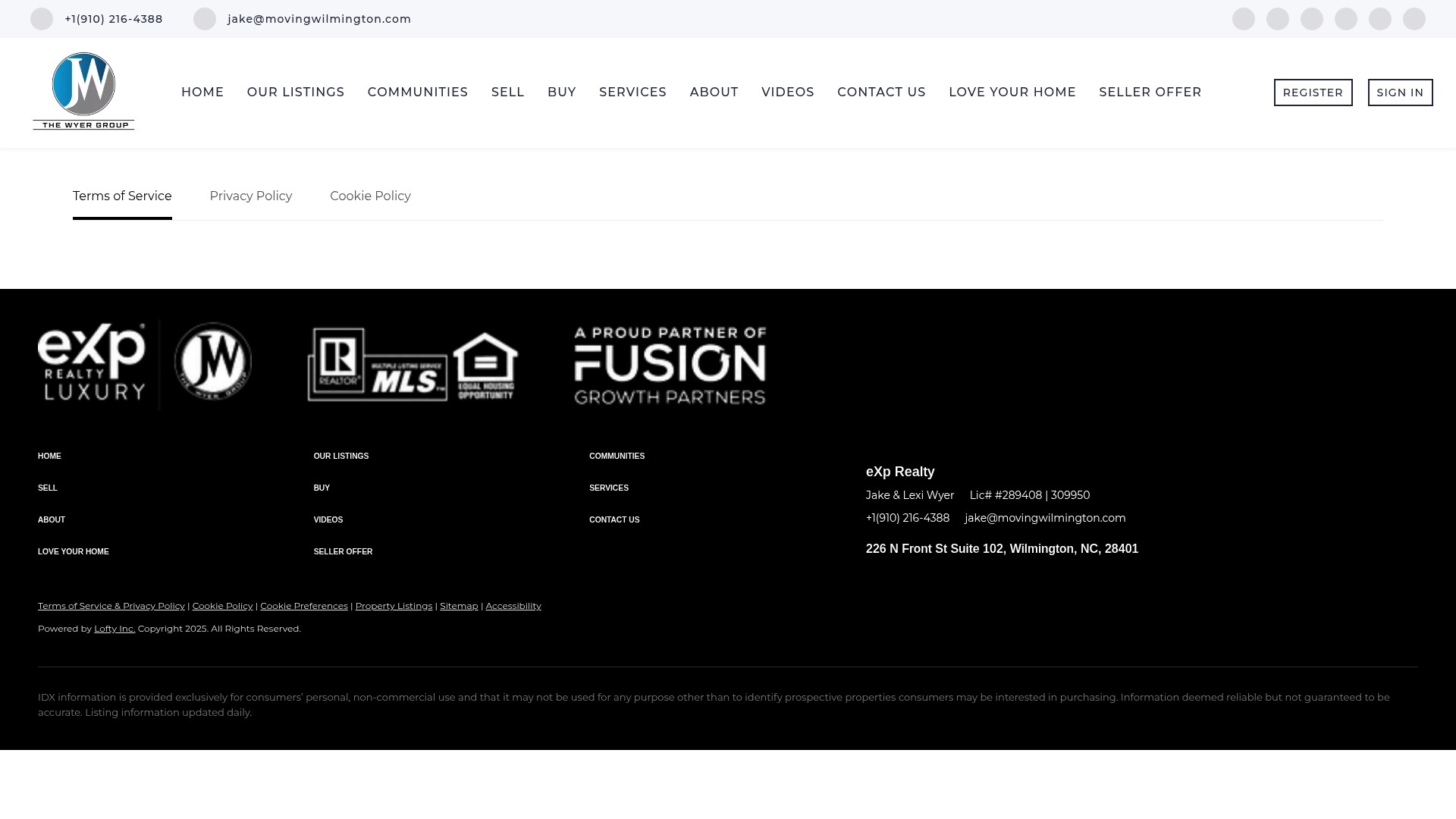Screenshot of movingwilmington.com
