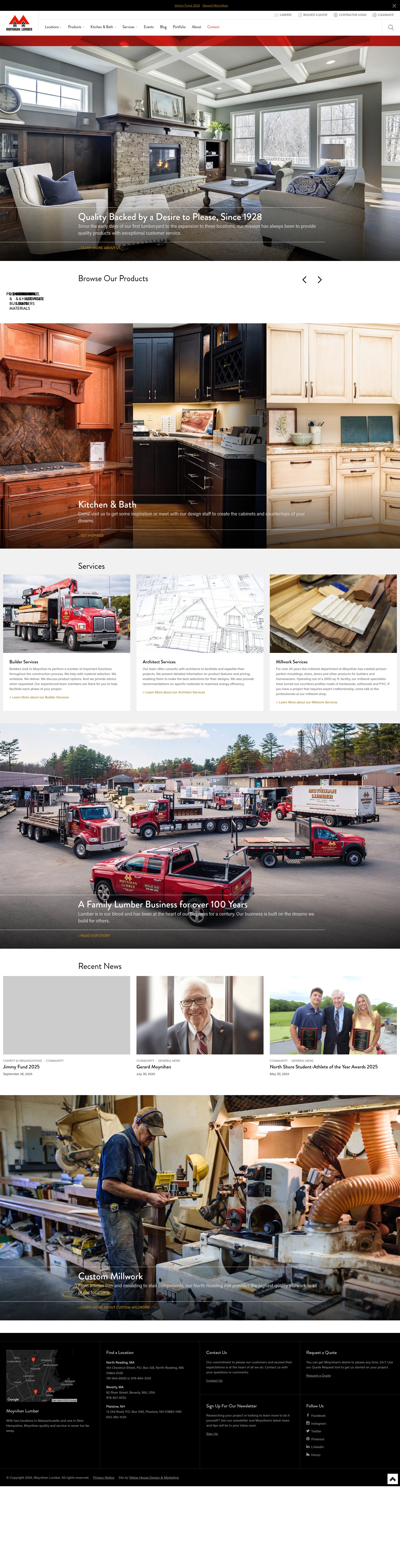 Screenshot of moynihanlumber.com
