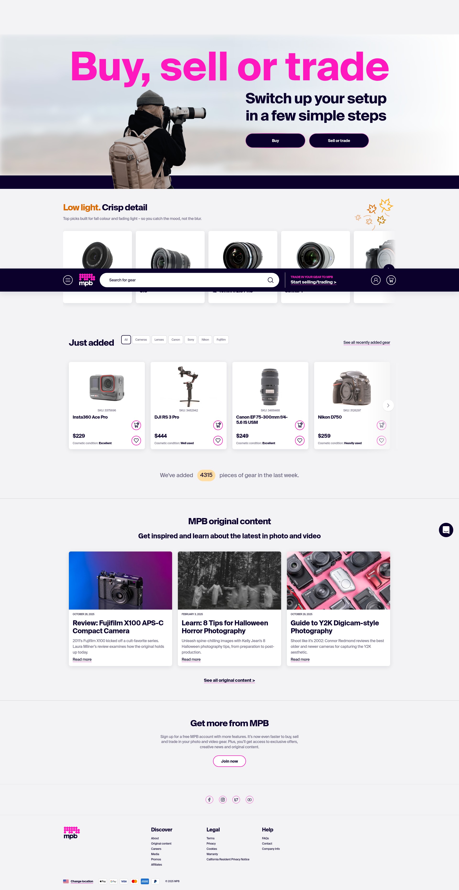 Screenshot of mpb.com