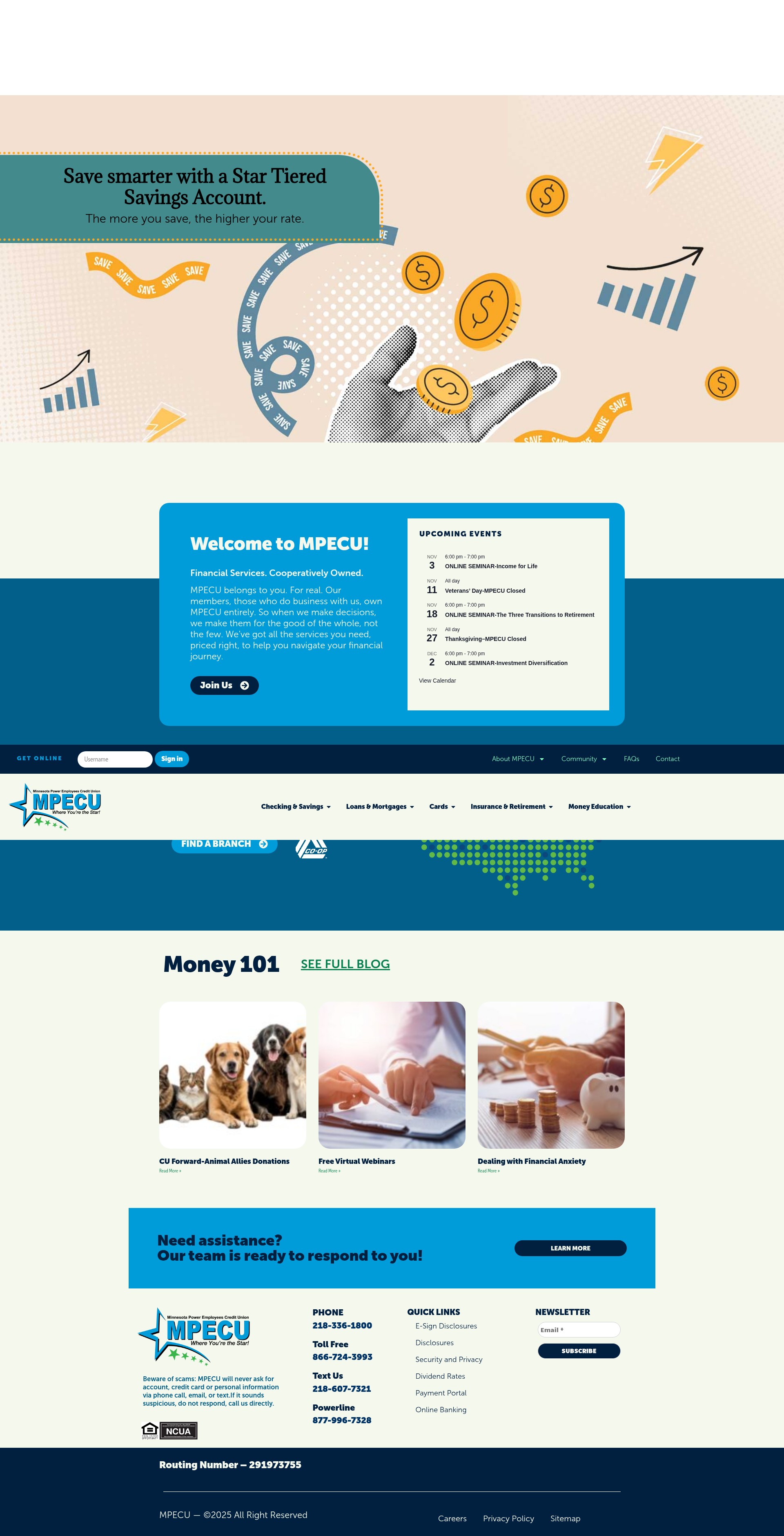 Screenshot of mpecu.com