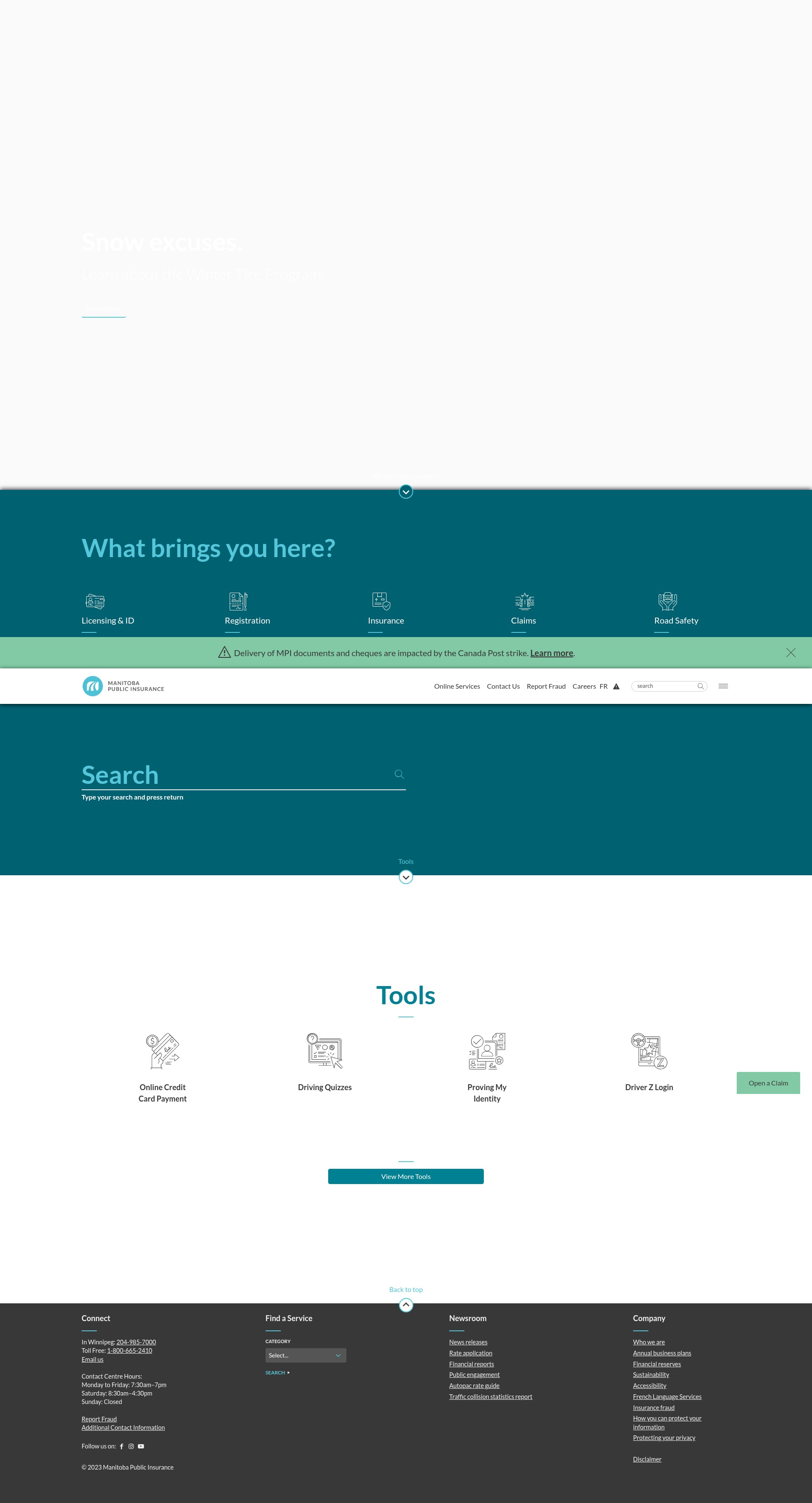 Screenshot of mpi.mb.ca