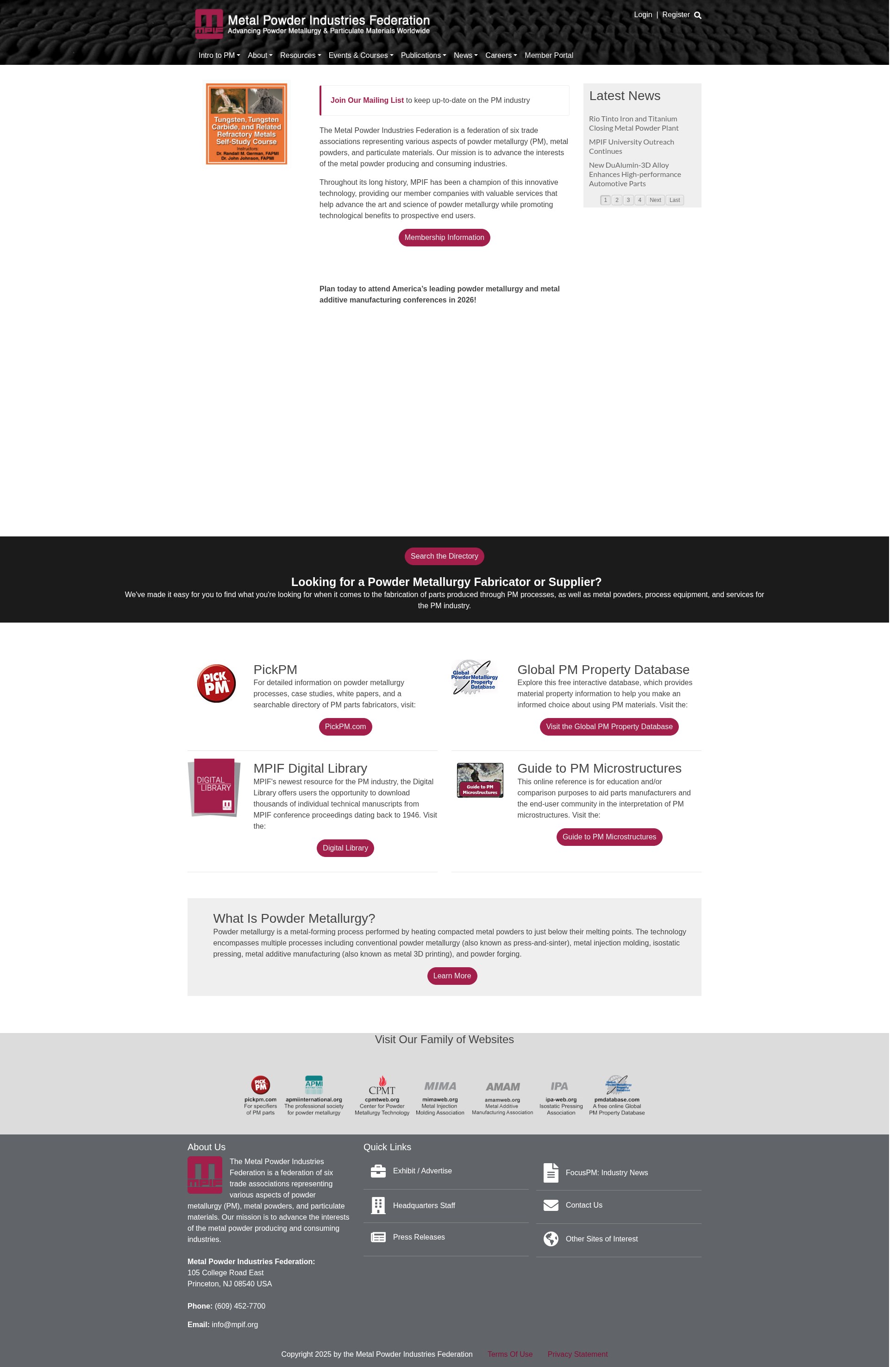 Screenshot of mpif.org