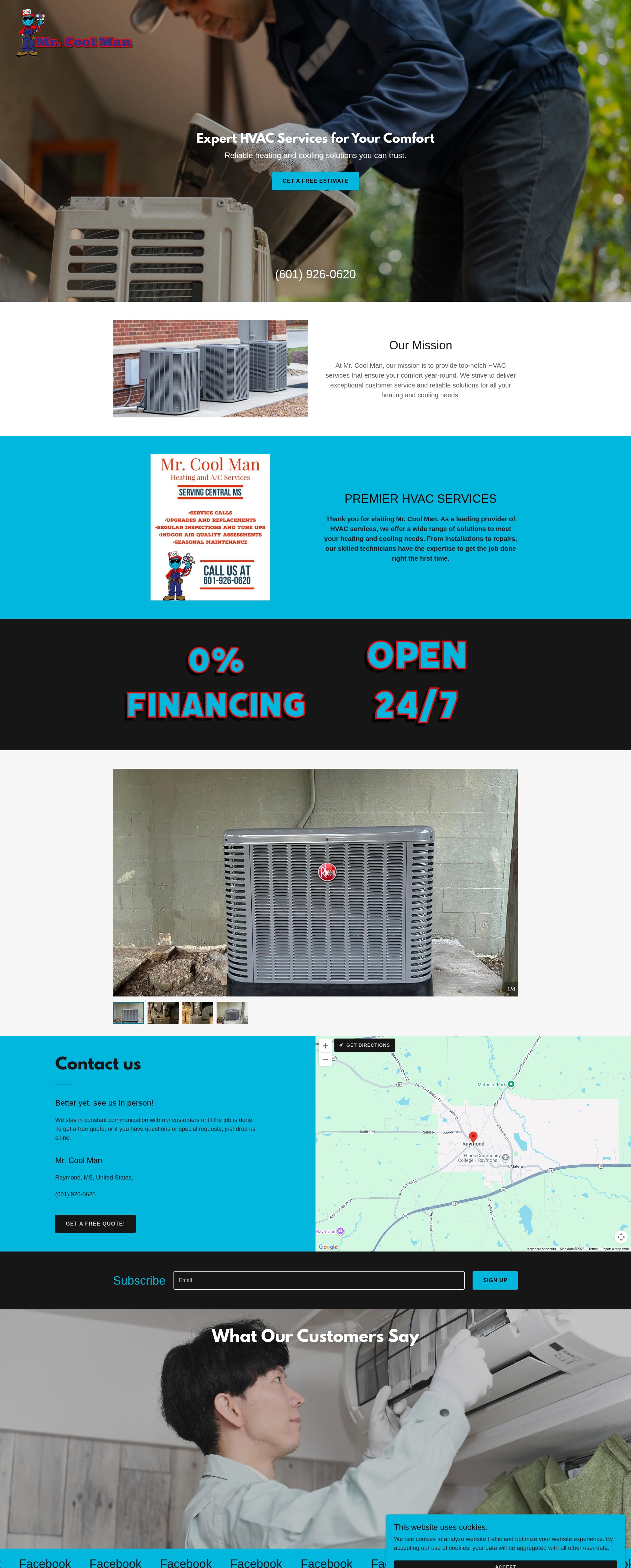 Screenshot of mrcoolmanllc.com