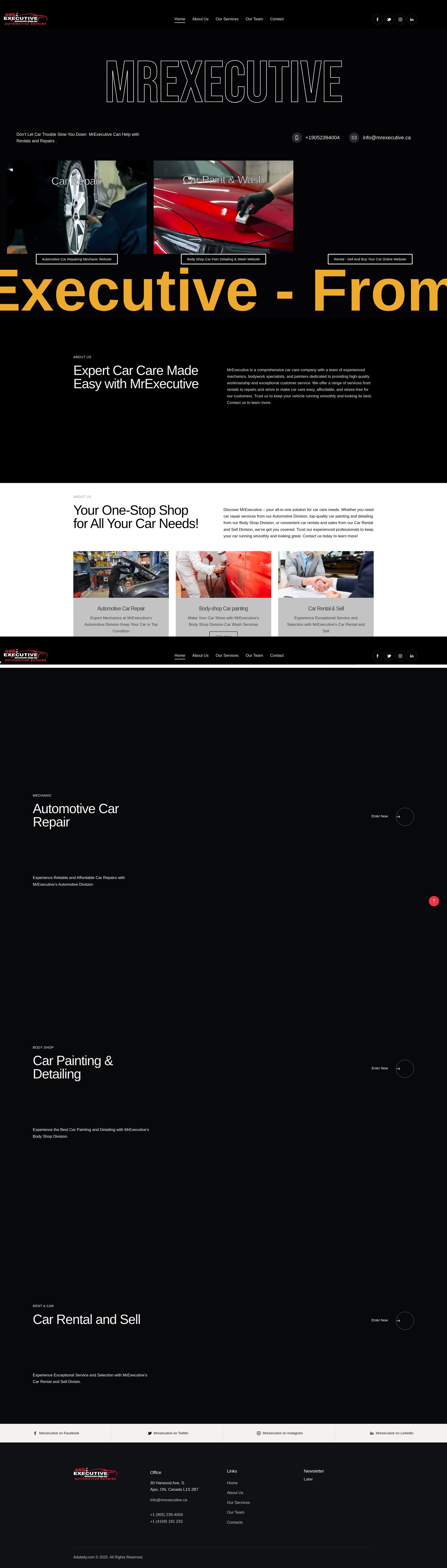 Screenshot of mrexecutive.ca
