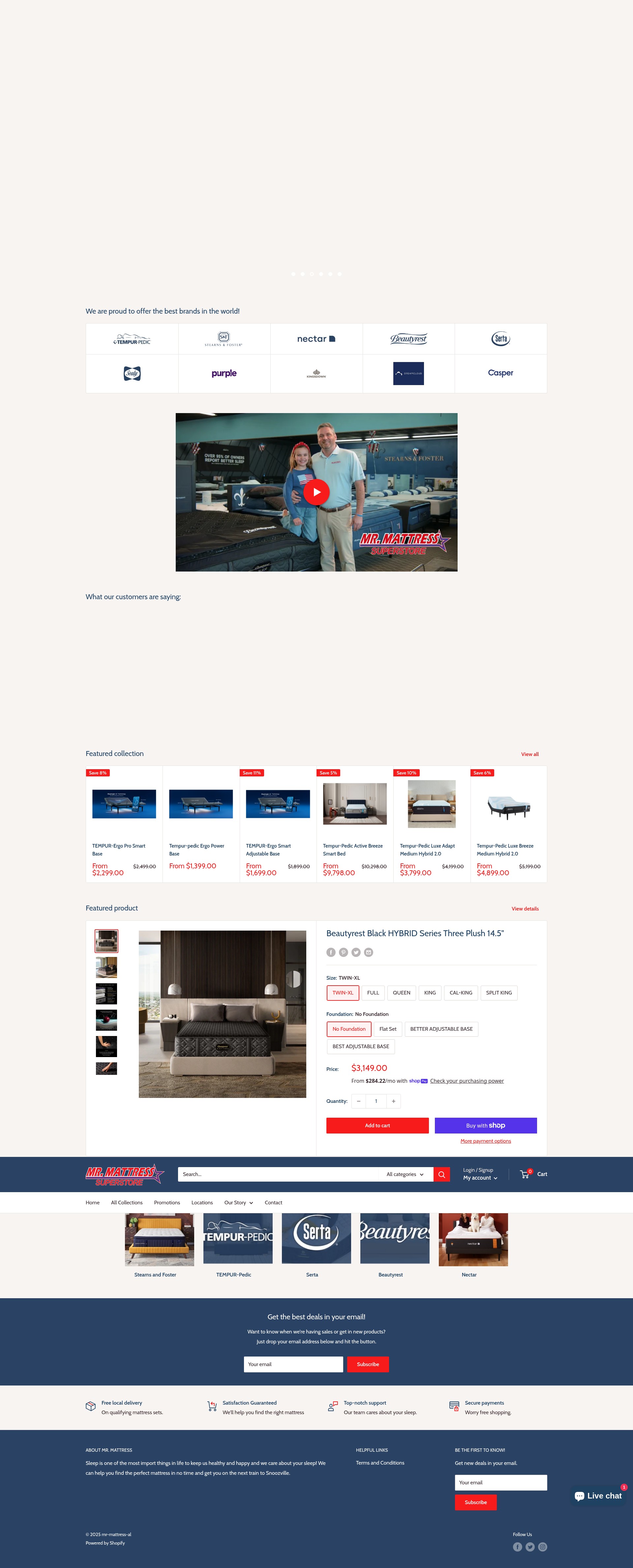 Screenshot of mrmattressoutletstore.com