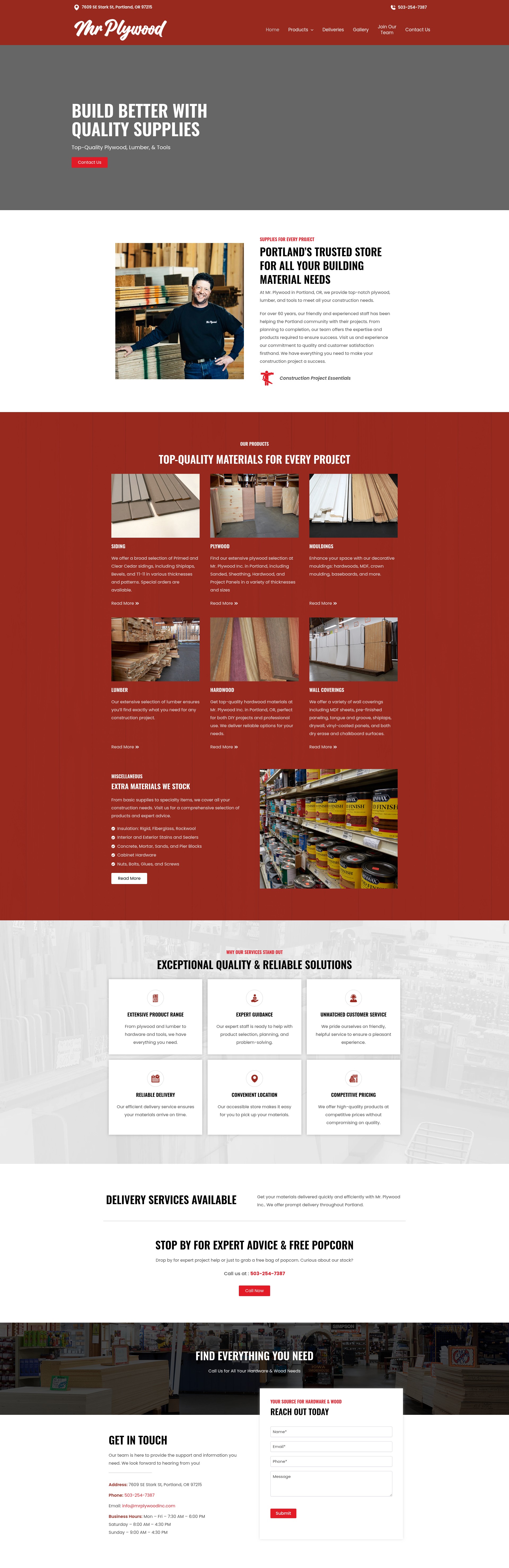 Screenshot of mrplywoodinc.com
