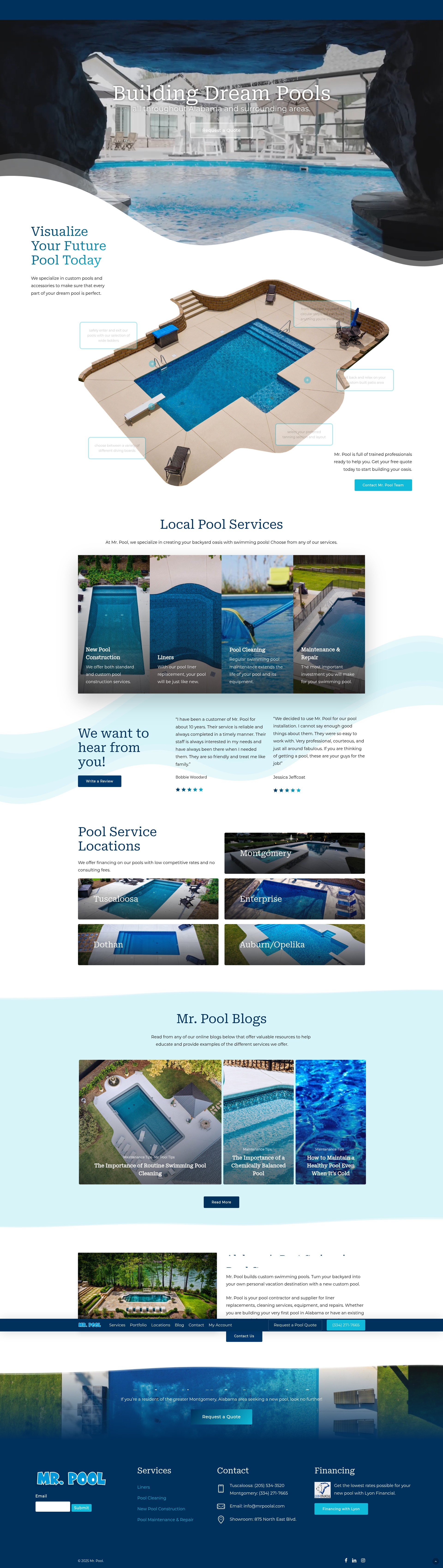 Screenshot of mrpoolal.com