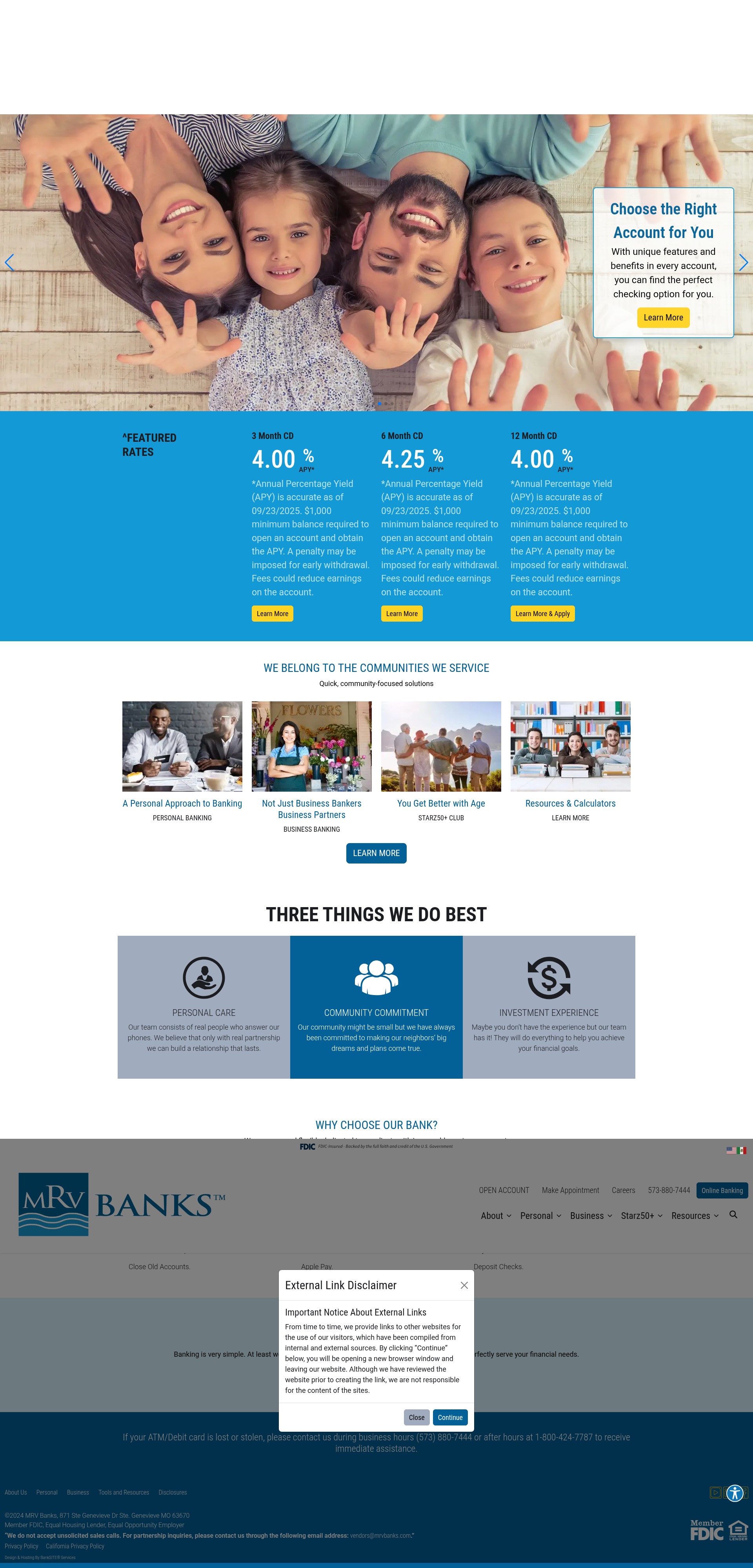 Screenshot of mrvbanks.com