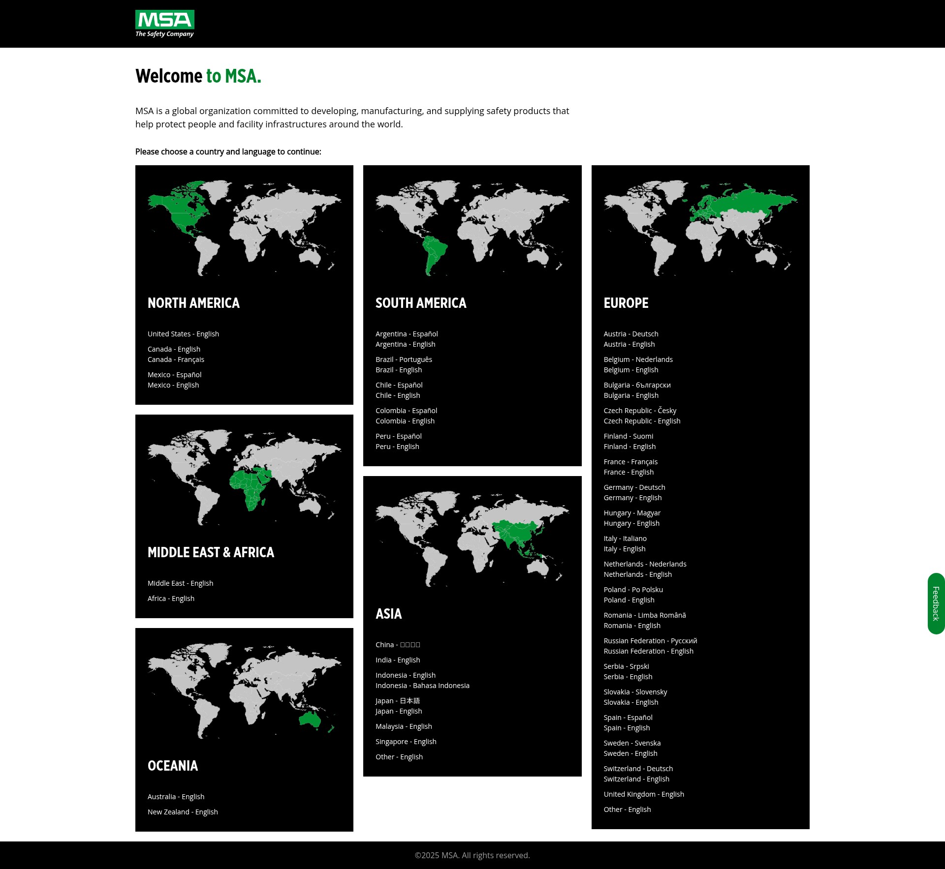Screenshot of msasafety.com