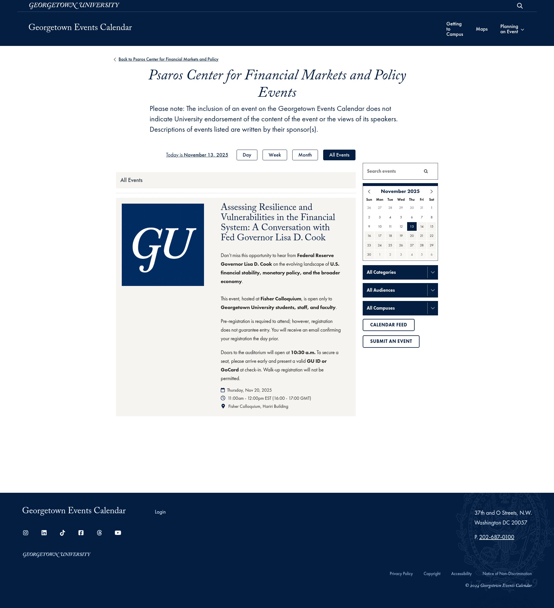 Screenshot of msb.georgetown.edu
