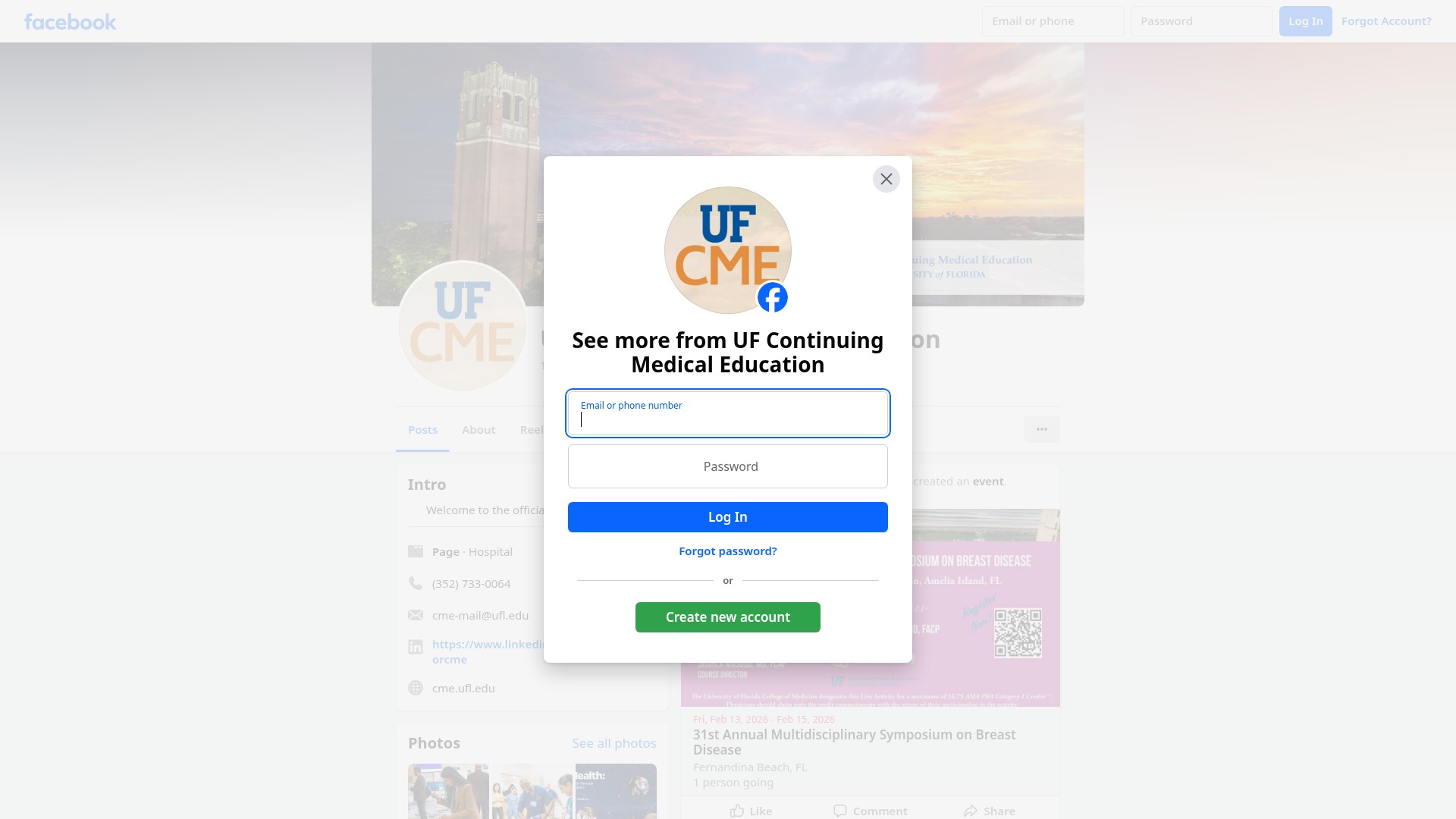 Screenshot of msbd.cme.ufl.edu