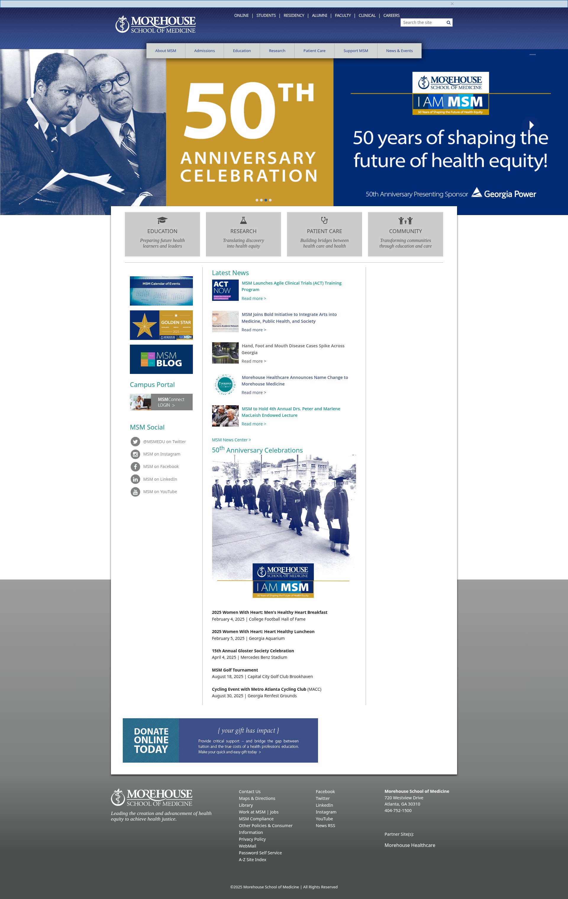 Screenshot of msm.edu
