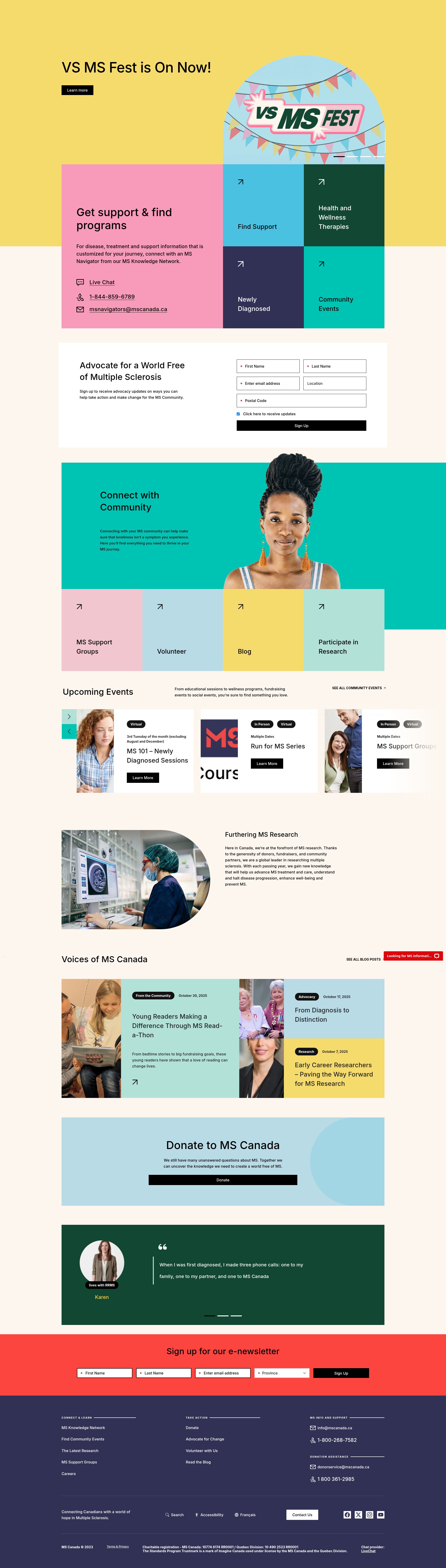 Screenshot of mssociety.ca