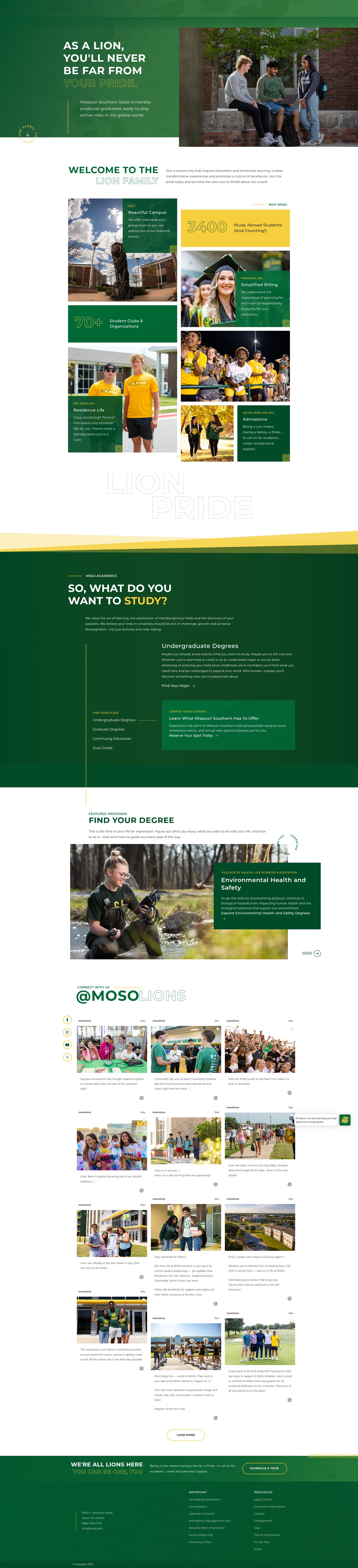 Screenshot of mssu.edu