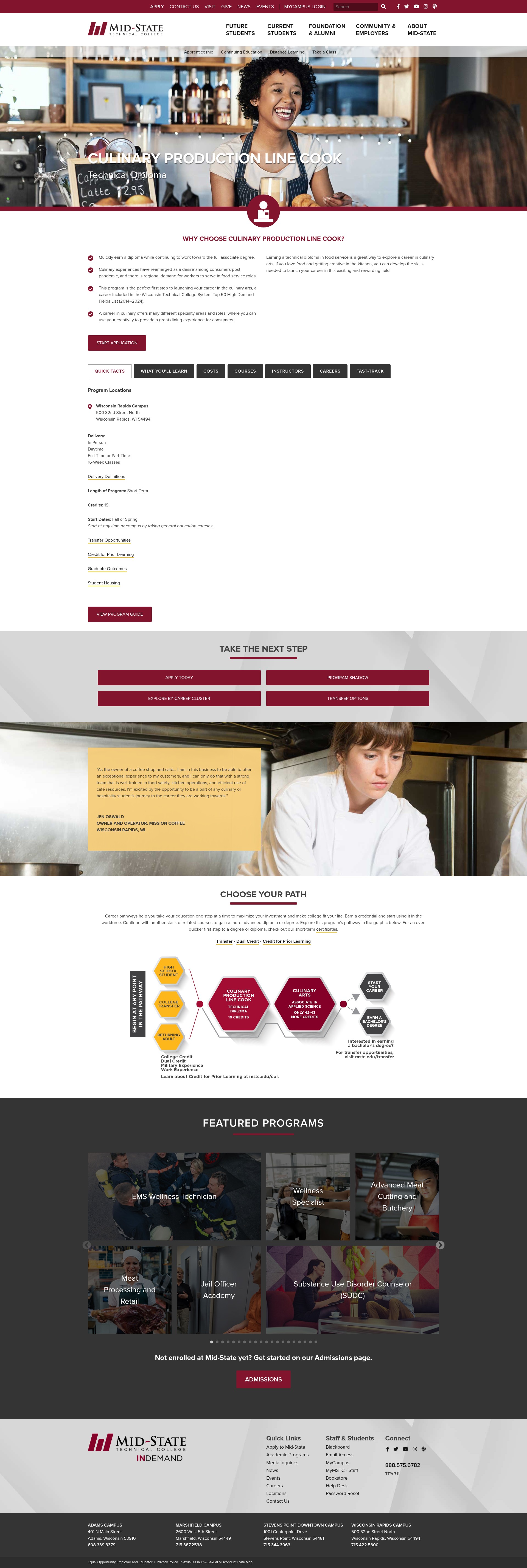 Screenshot of mstc.edu