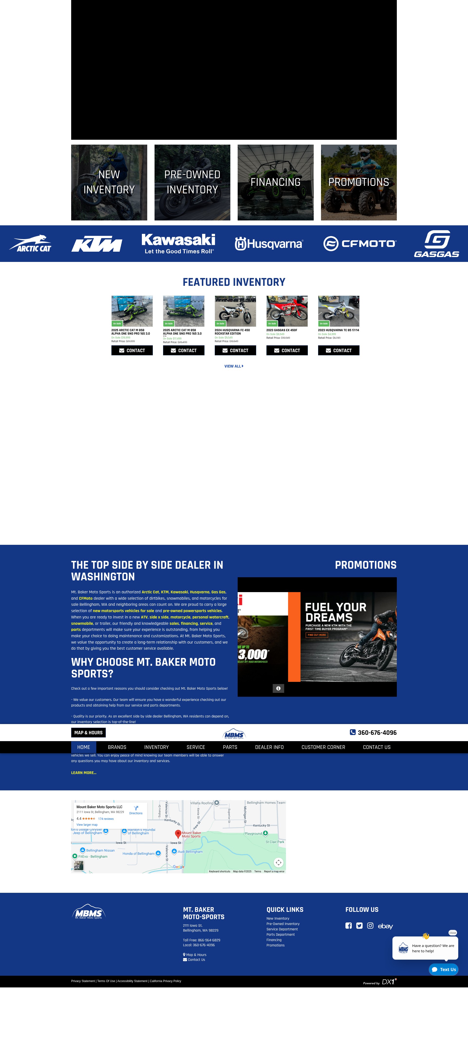 Screenshot of mtbakermoto.com