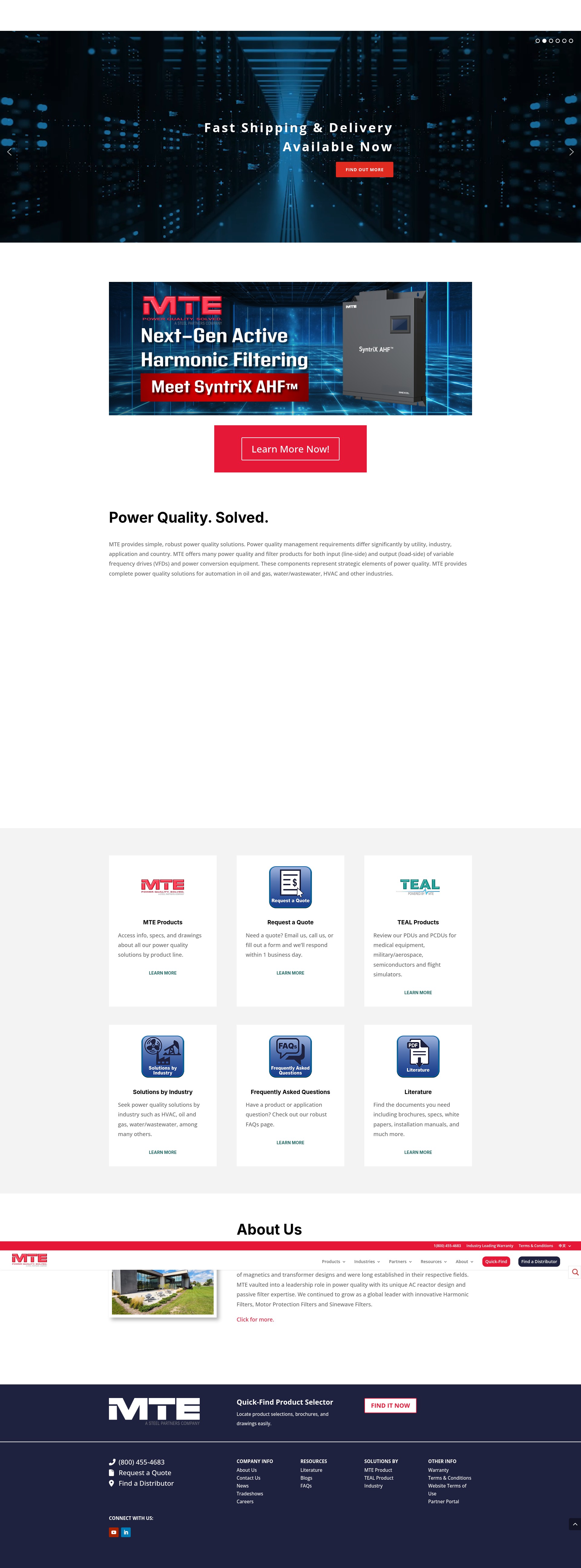 Screenshot of mtecorp.com