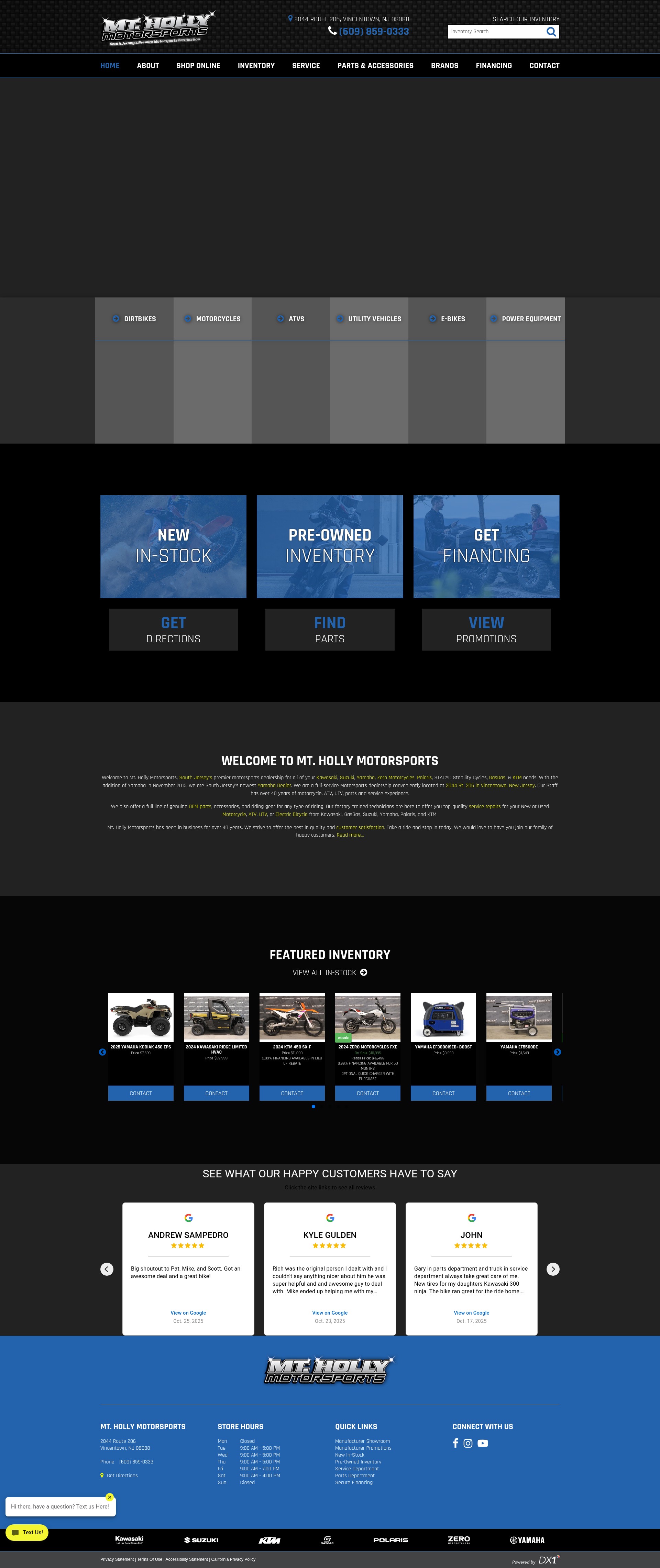 Screenshot of mthollymotorsports.com