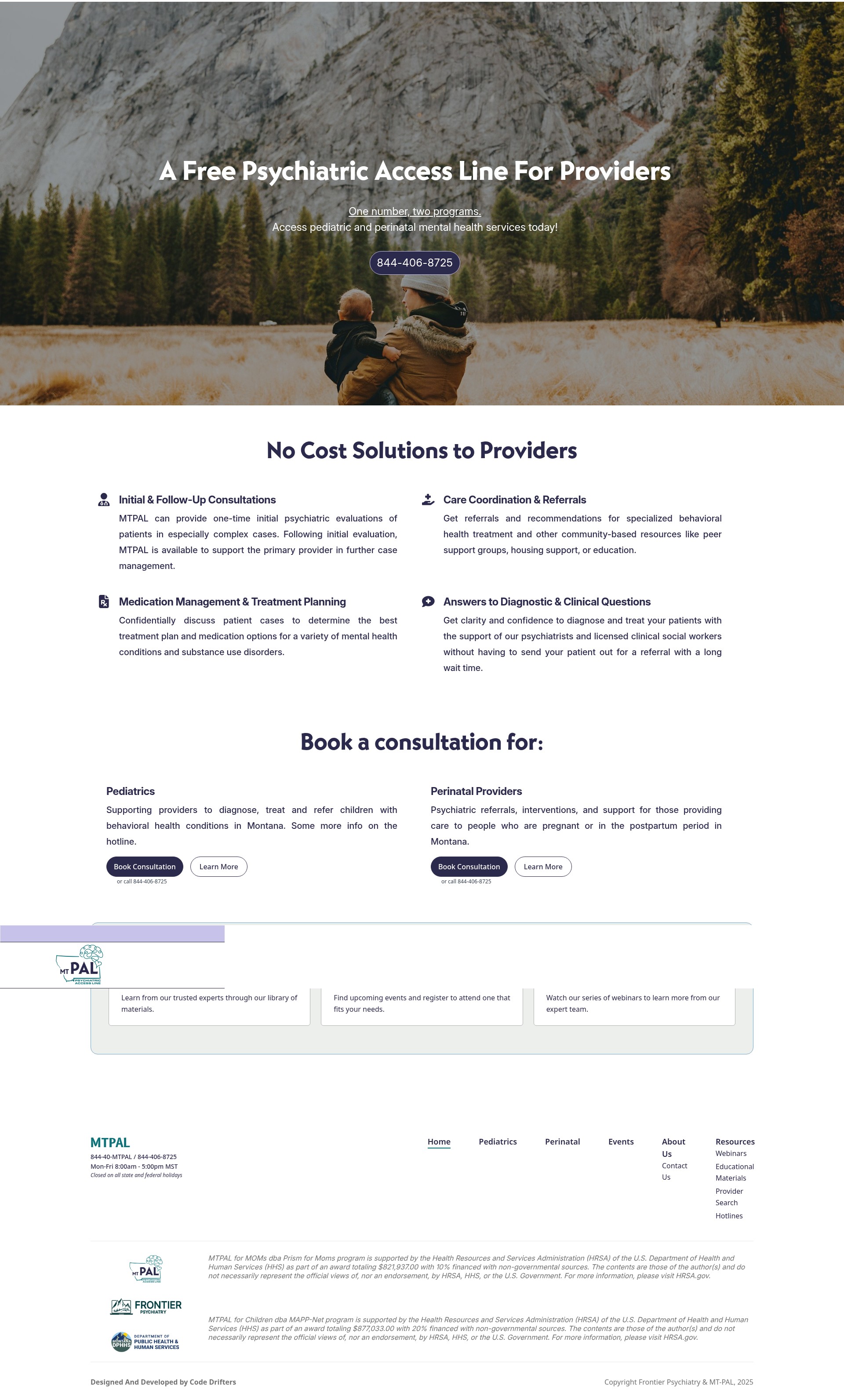 Screenshot of mtpal.org