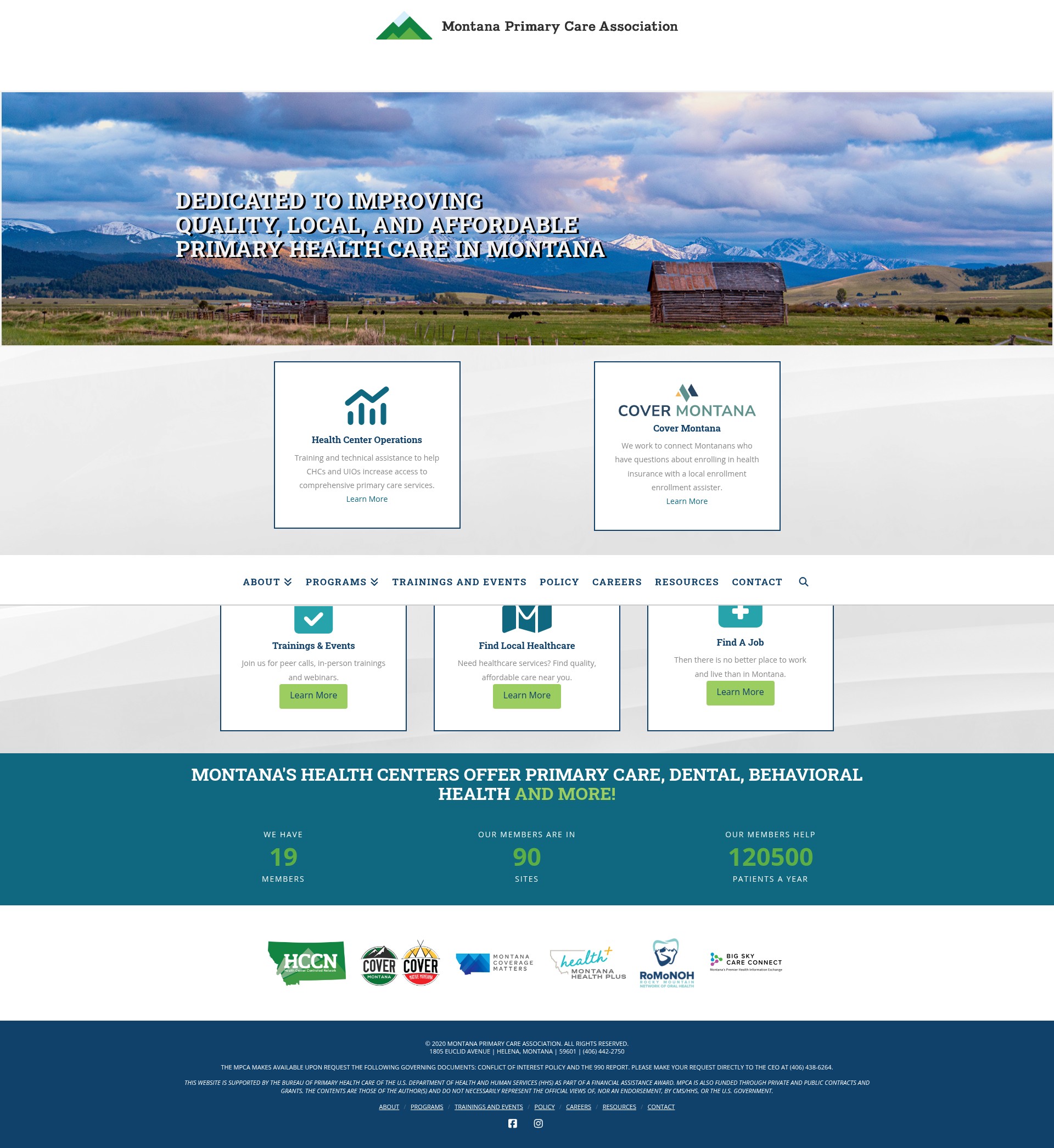 Screenshot of mtpca.org