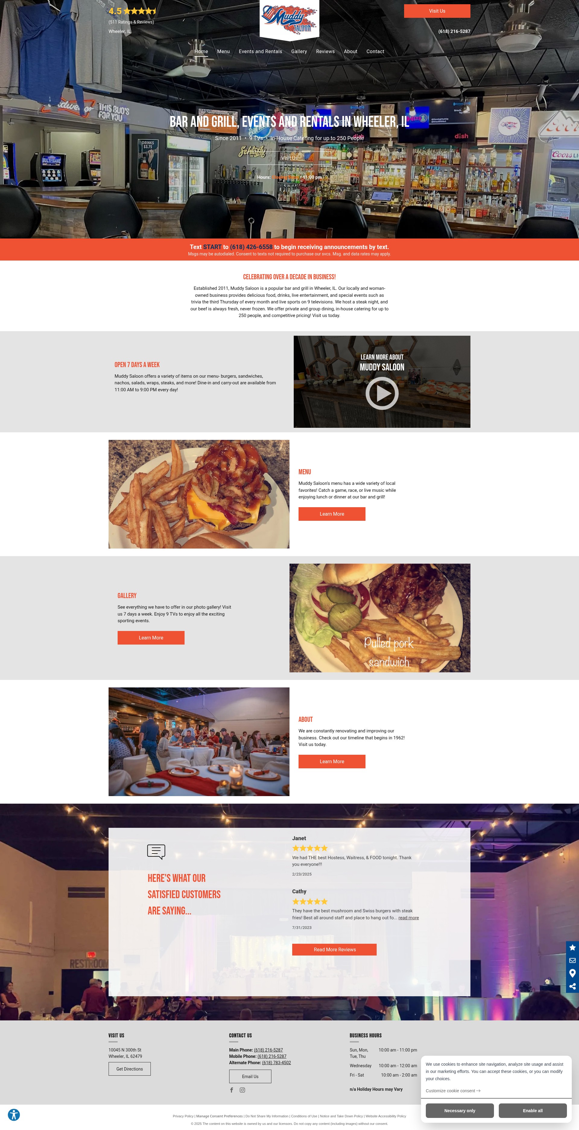 Screenshot of muddysaloon.com