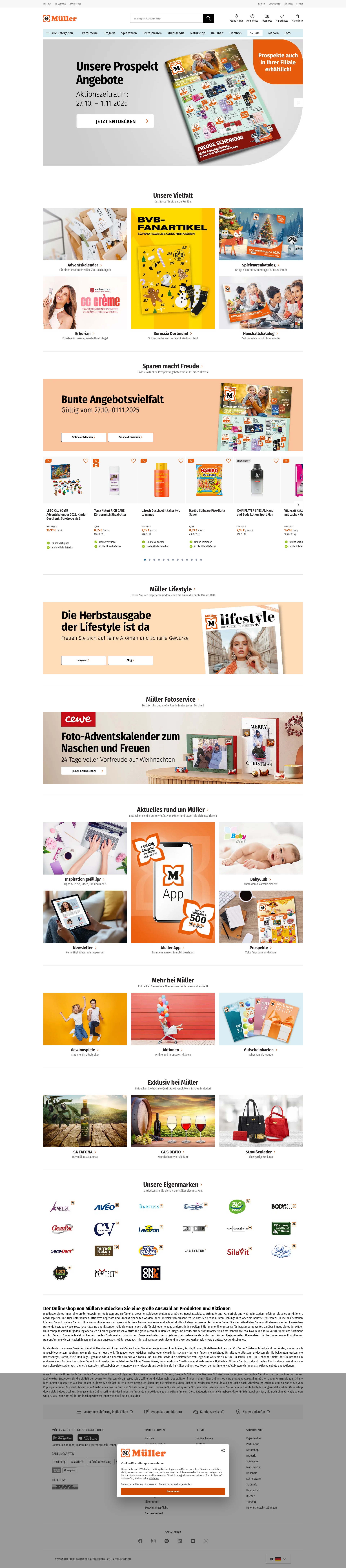 Screenshot of mueller.de