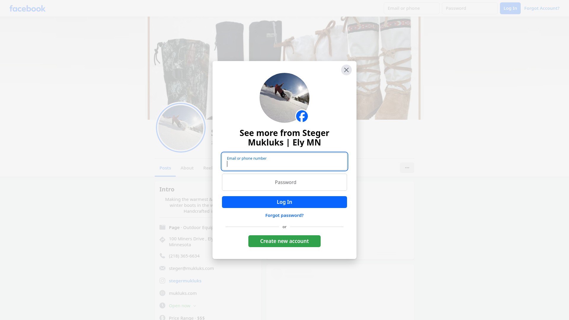 Screenshot of mukluks.com