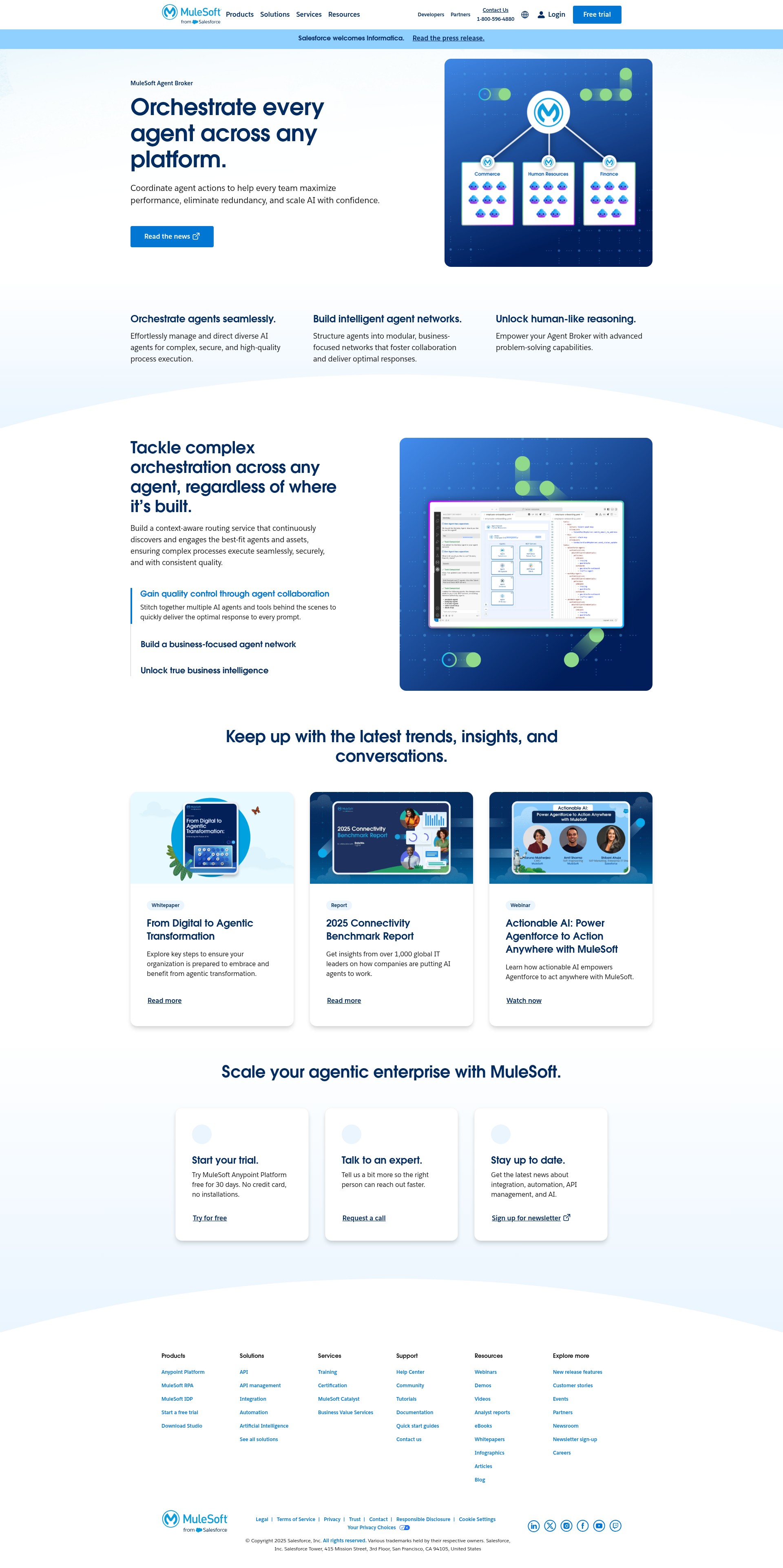 Screenshot of mulesoft.com