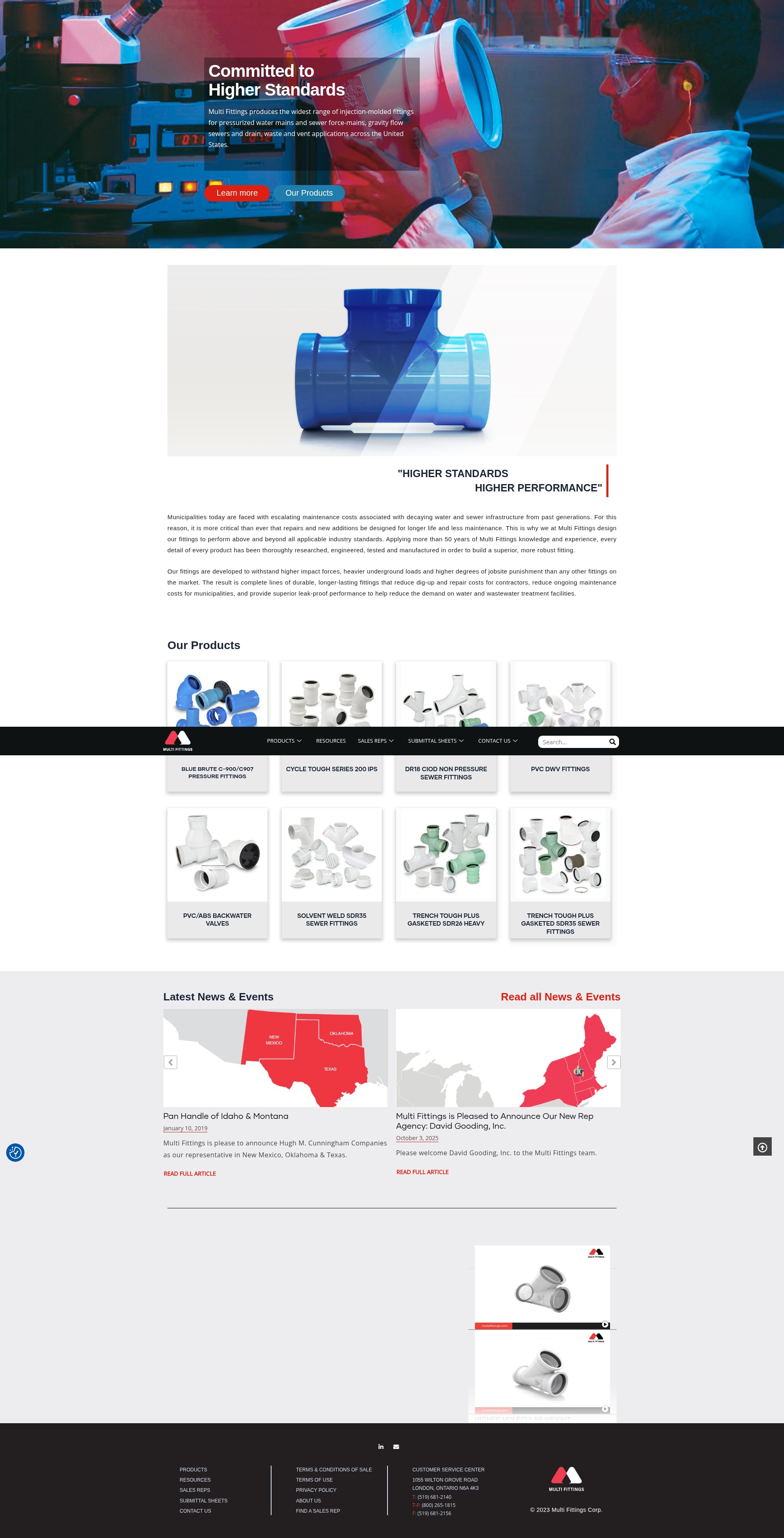Screenshot of multifittings.com