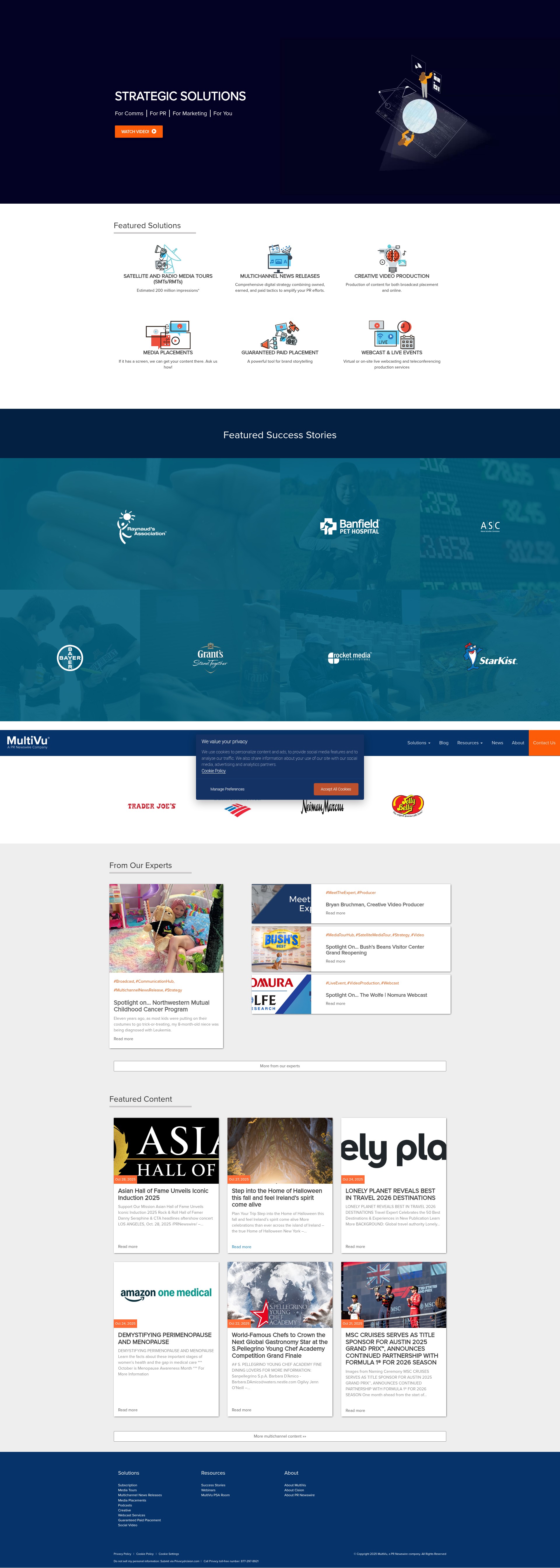 Screenshot of multivu.com