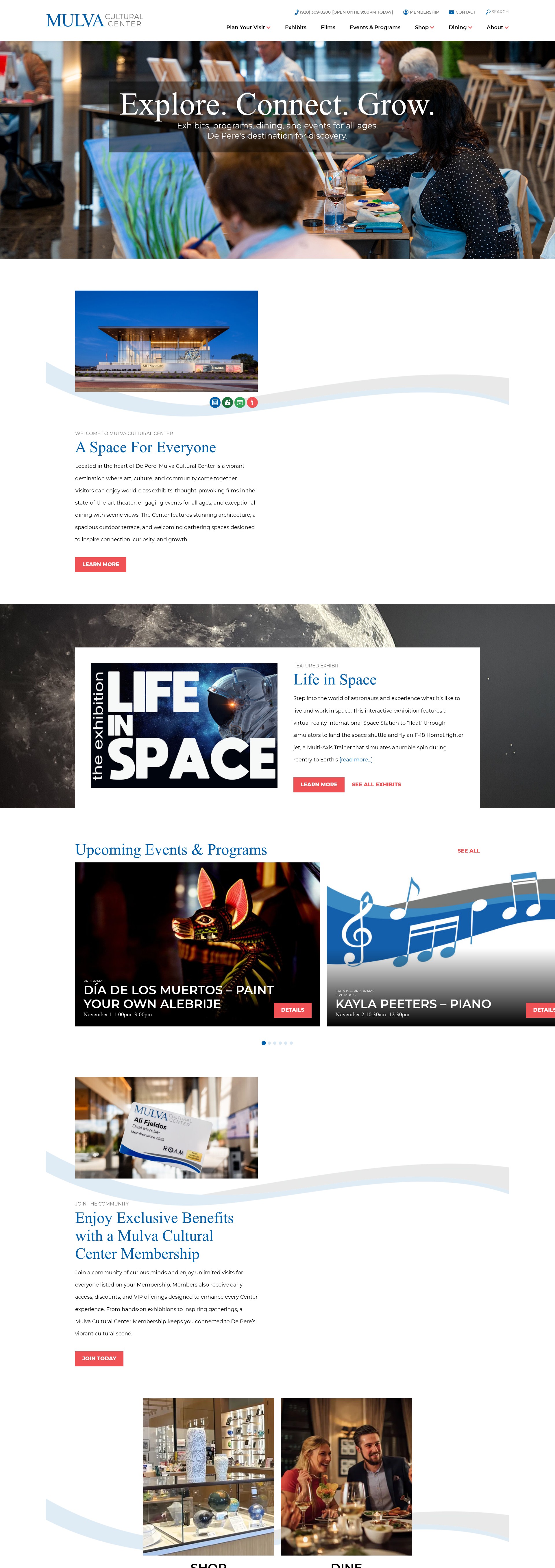 Screenshot of mulvacenter.org