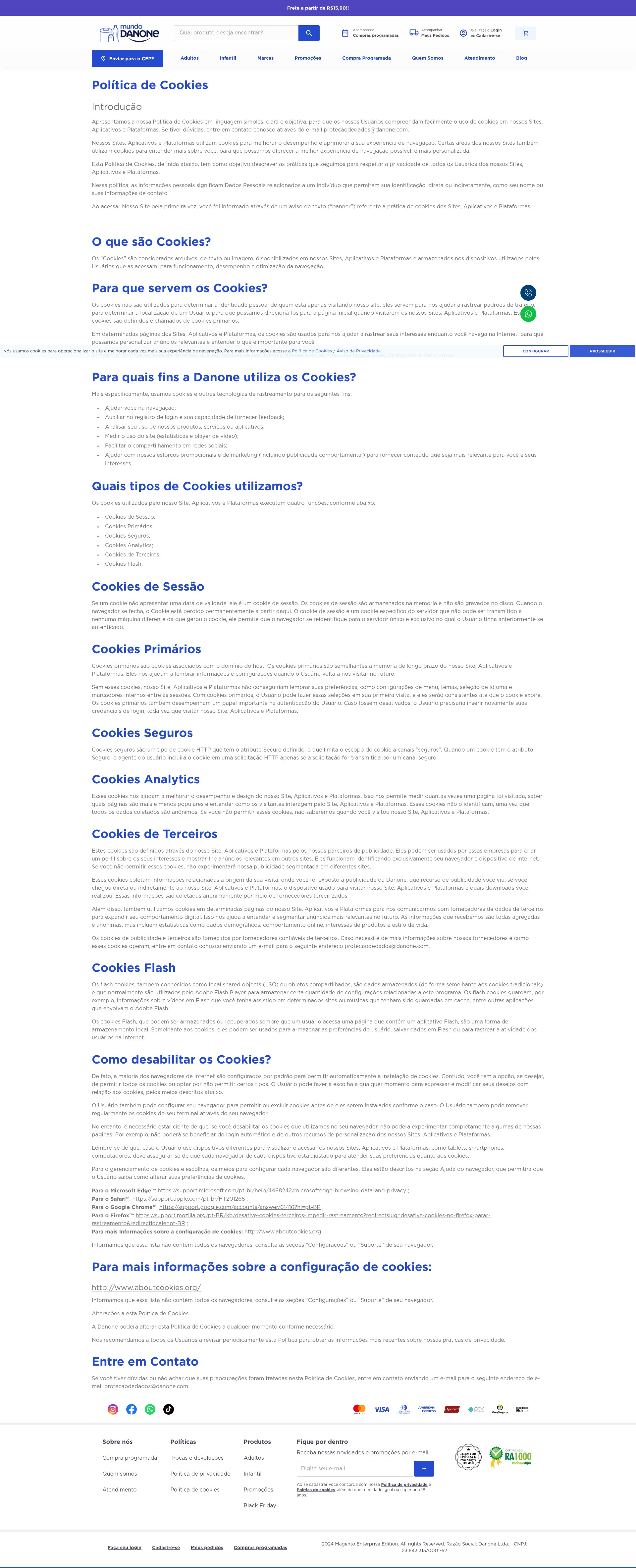 Screenshot of mundodanone.com.br