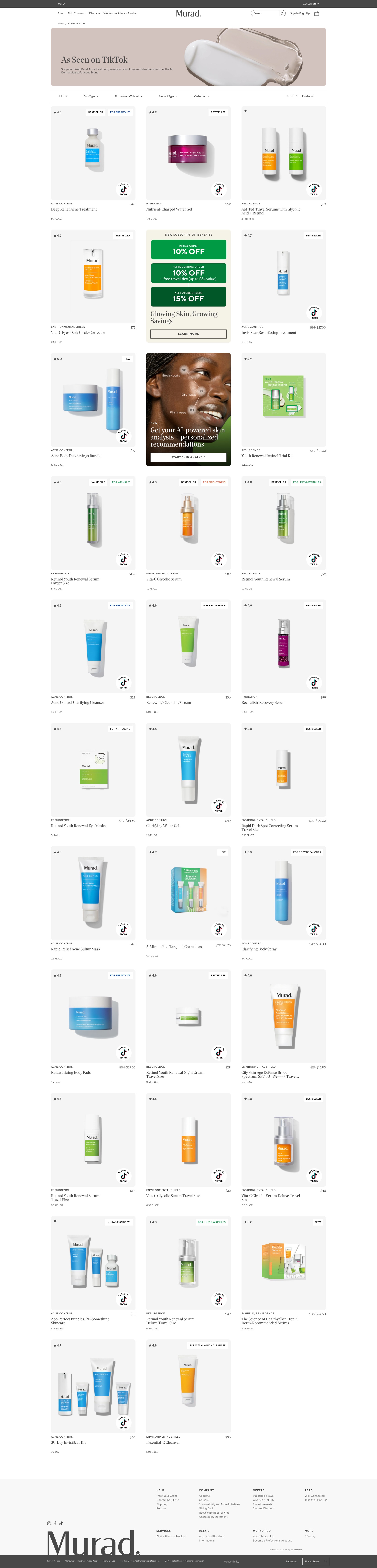 Screenshot of murad.com