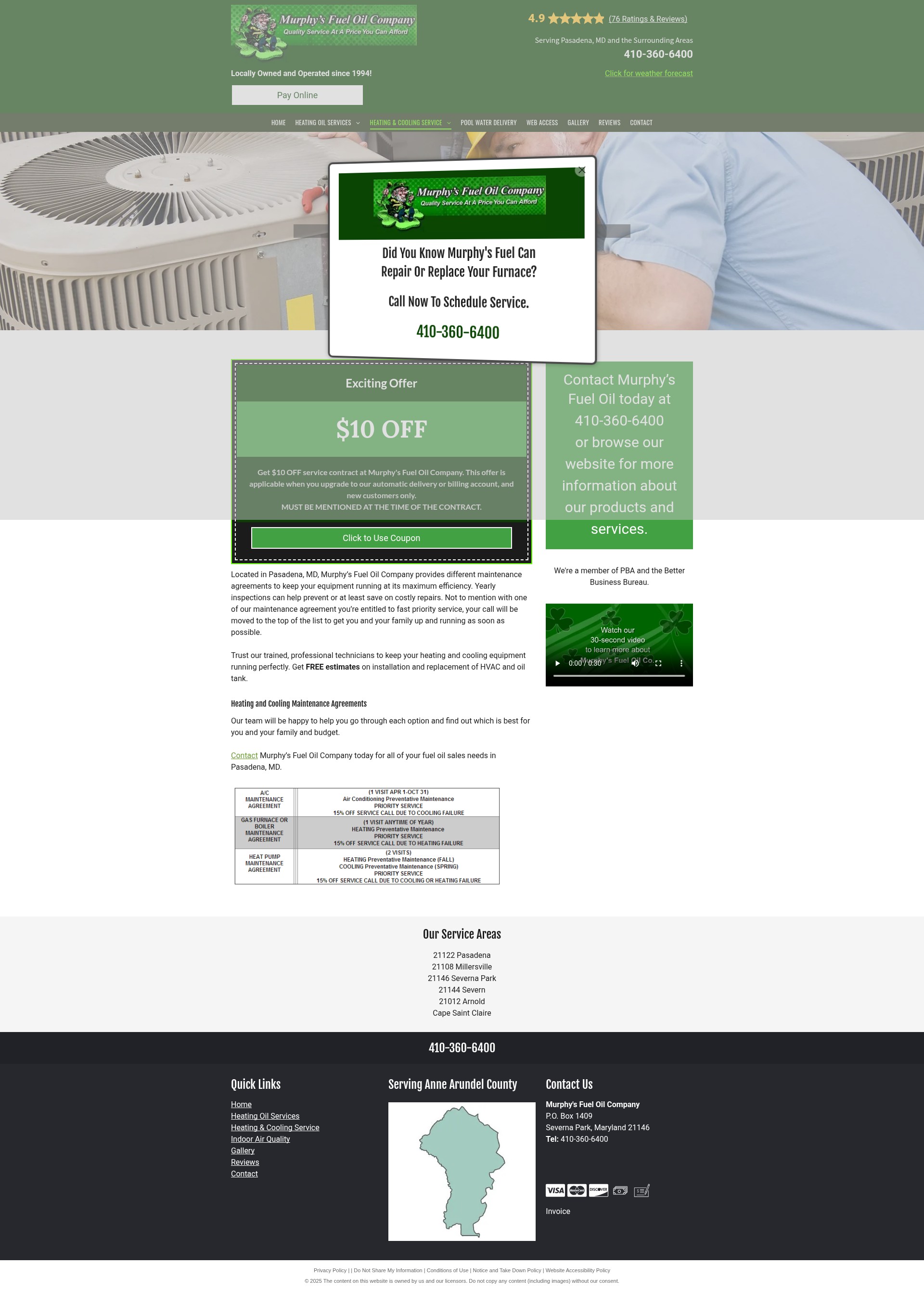 Screenshot of murphysfuel.com